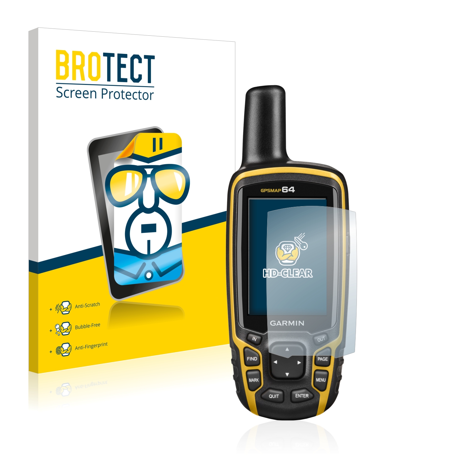 2x BROTECT Displayschutz-Folie pro Garmin GPSMAP 64