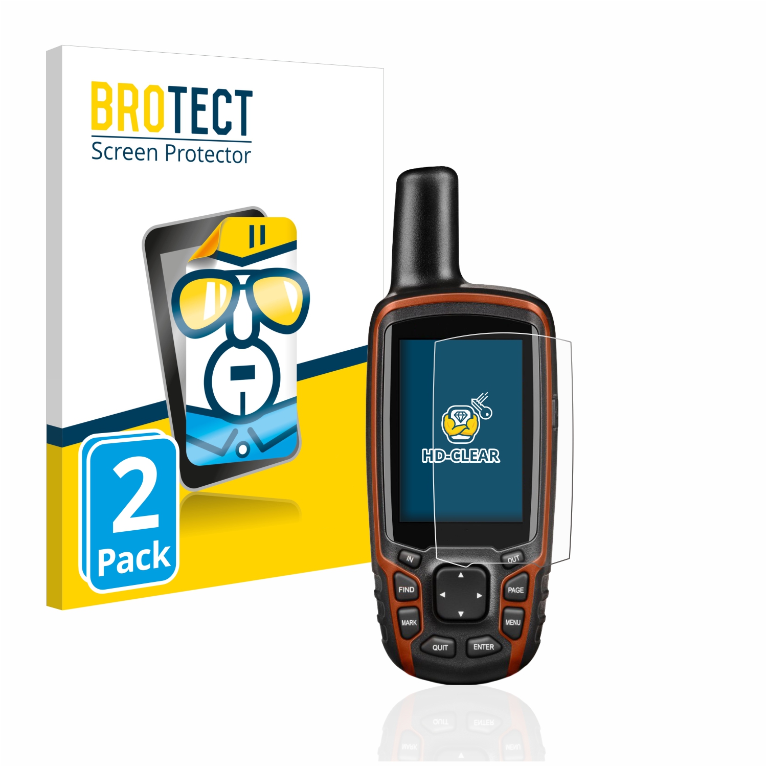 2x BROTECT Displayschutz-Folie pro Garmin GPSMAP 64s
