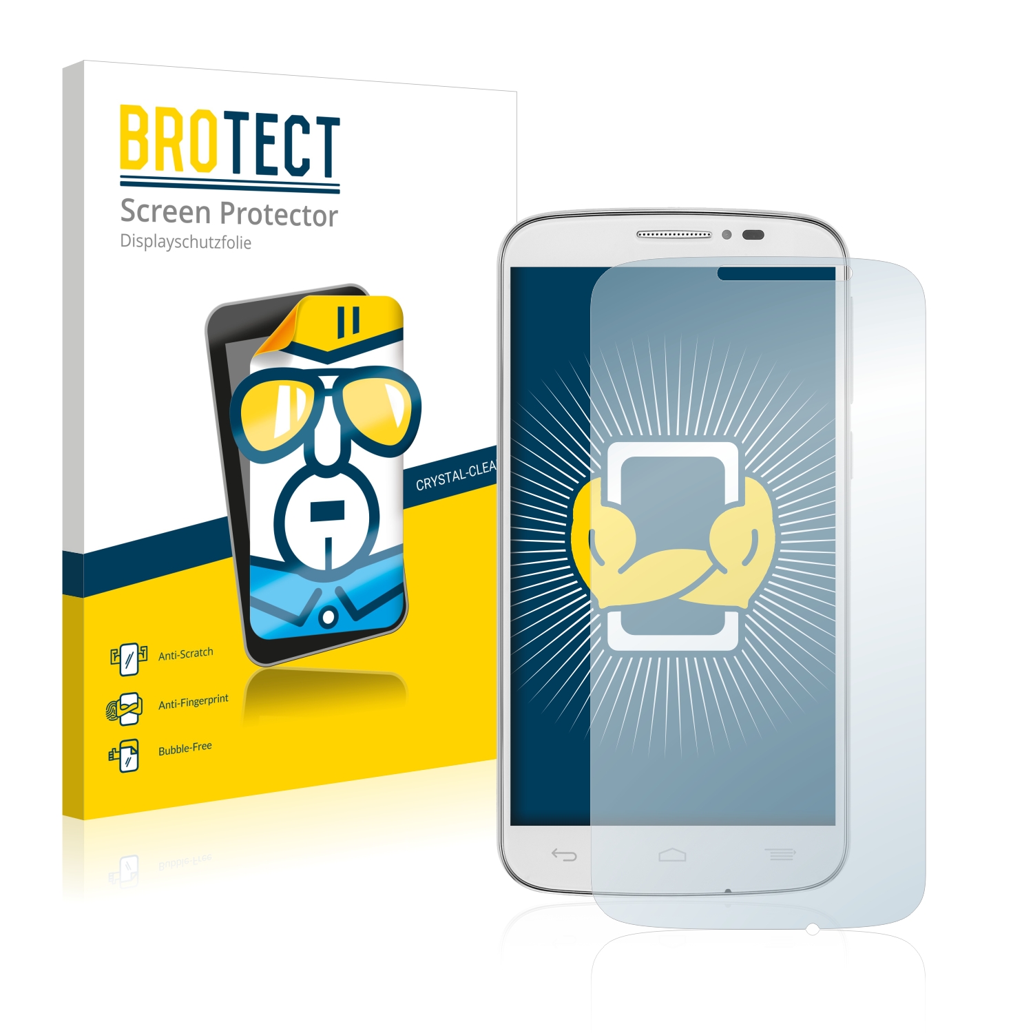 2x BROTECT Displayschutz-Folie pro Alcatel One Touch Pop C7 7040E