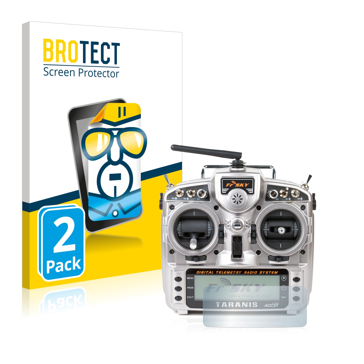 2x BROTECT Displayschutz-Folie pro FrSky Taranis X9D