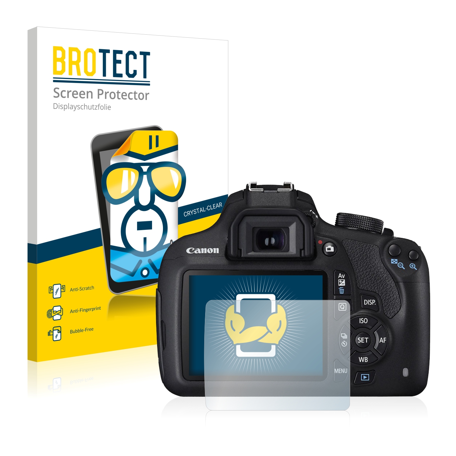 2x BROTECT Displayschutz-Folie pro Canon EOS 1200D