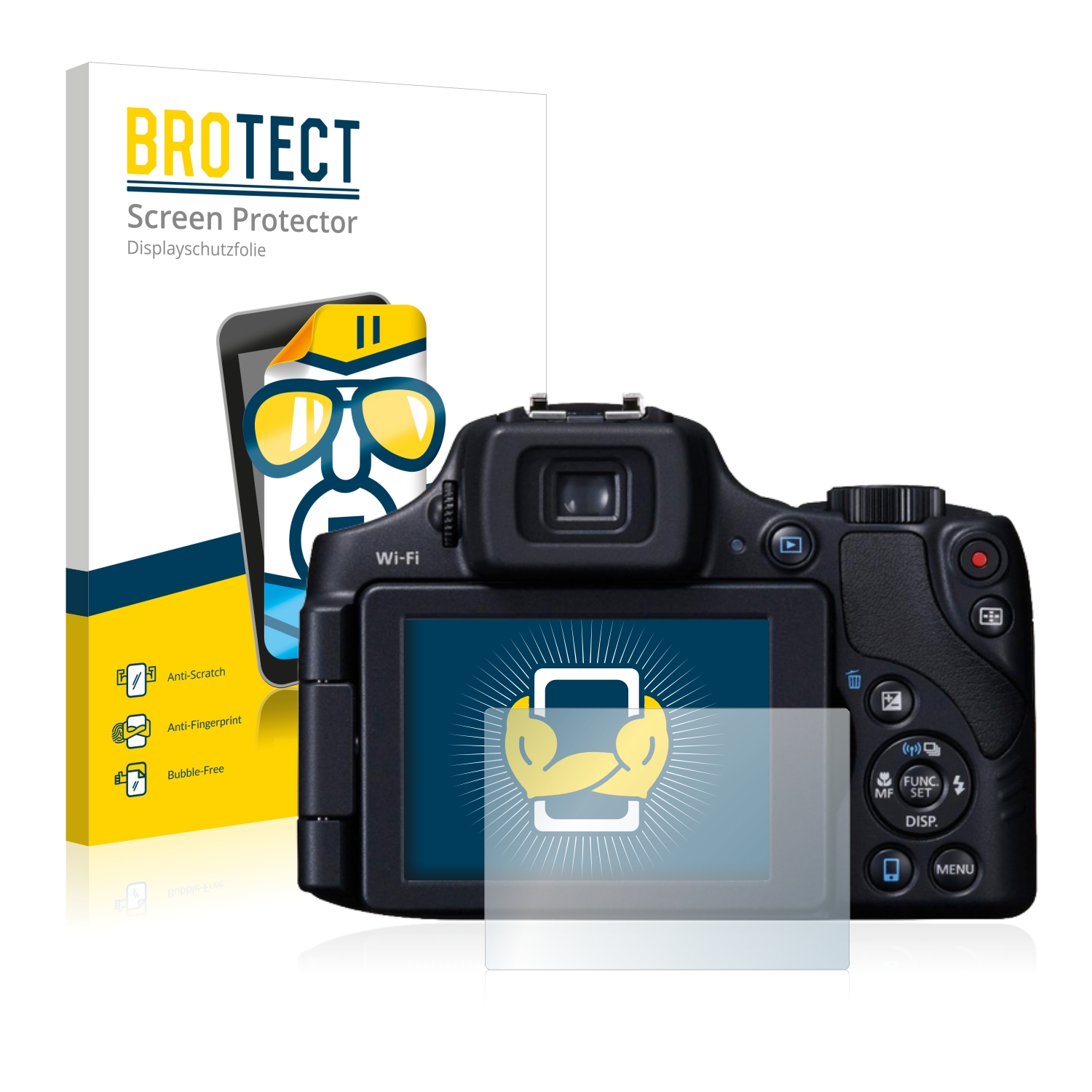 2x BROTECT Displayschutz-Folie pro Canon PowerShot SX60 HS