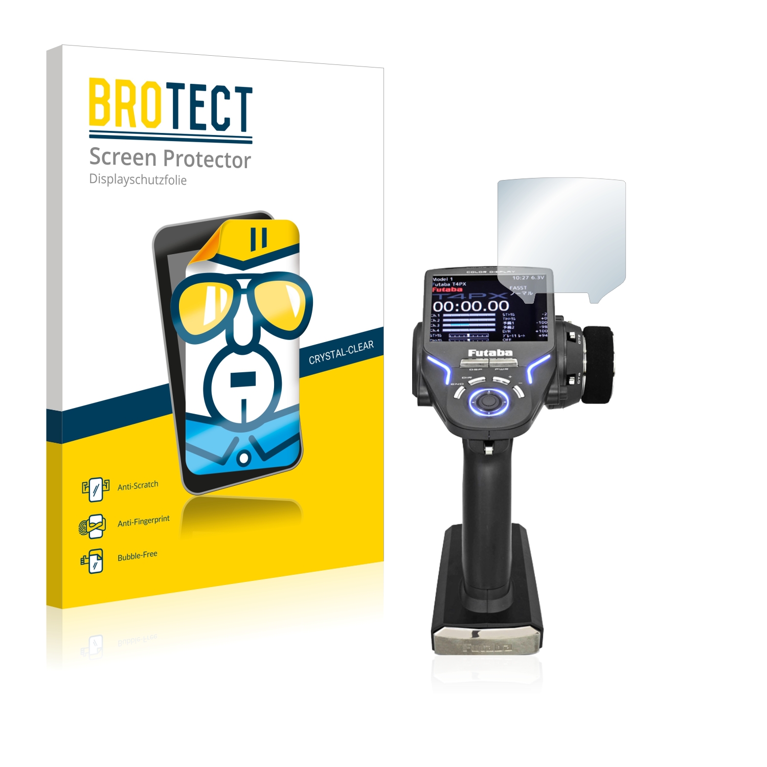2x BROTECT Displayschutz-Folie pro Futaba 4PX