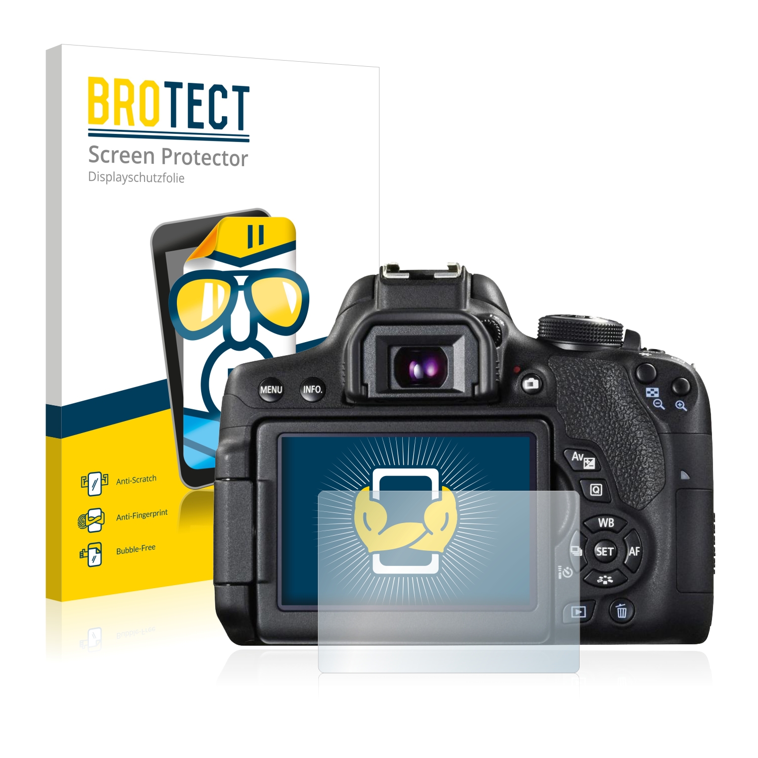 2x BROTECT Displayschutz-Folie pro Canon EOS 750D