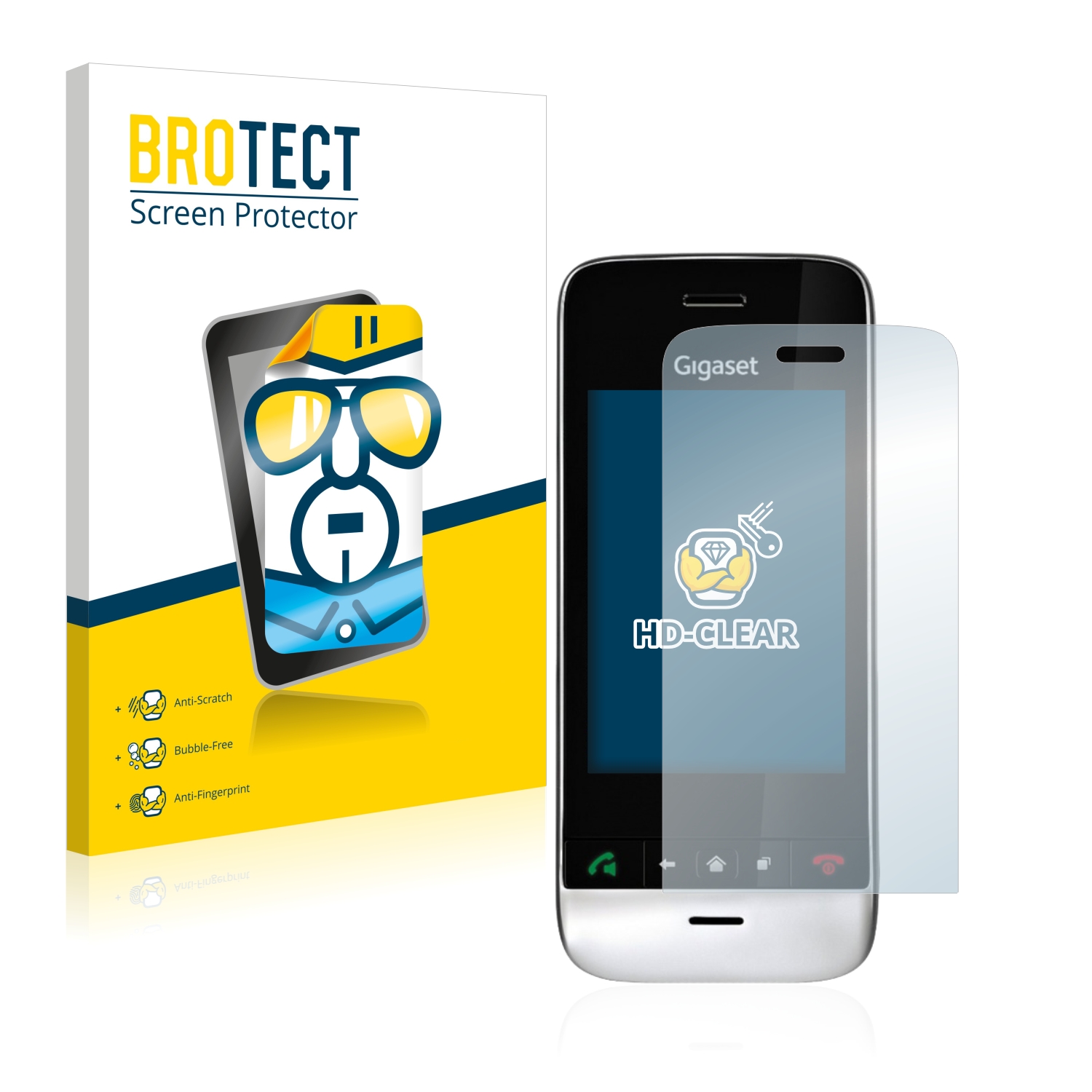2x BROTECT Displayschutz-Folie pro Gigaset SL910 (podlouhlé vybrání)