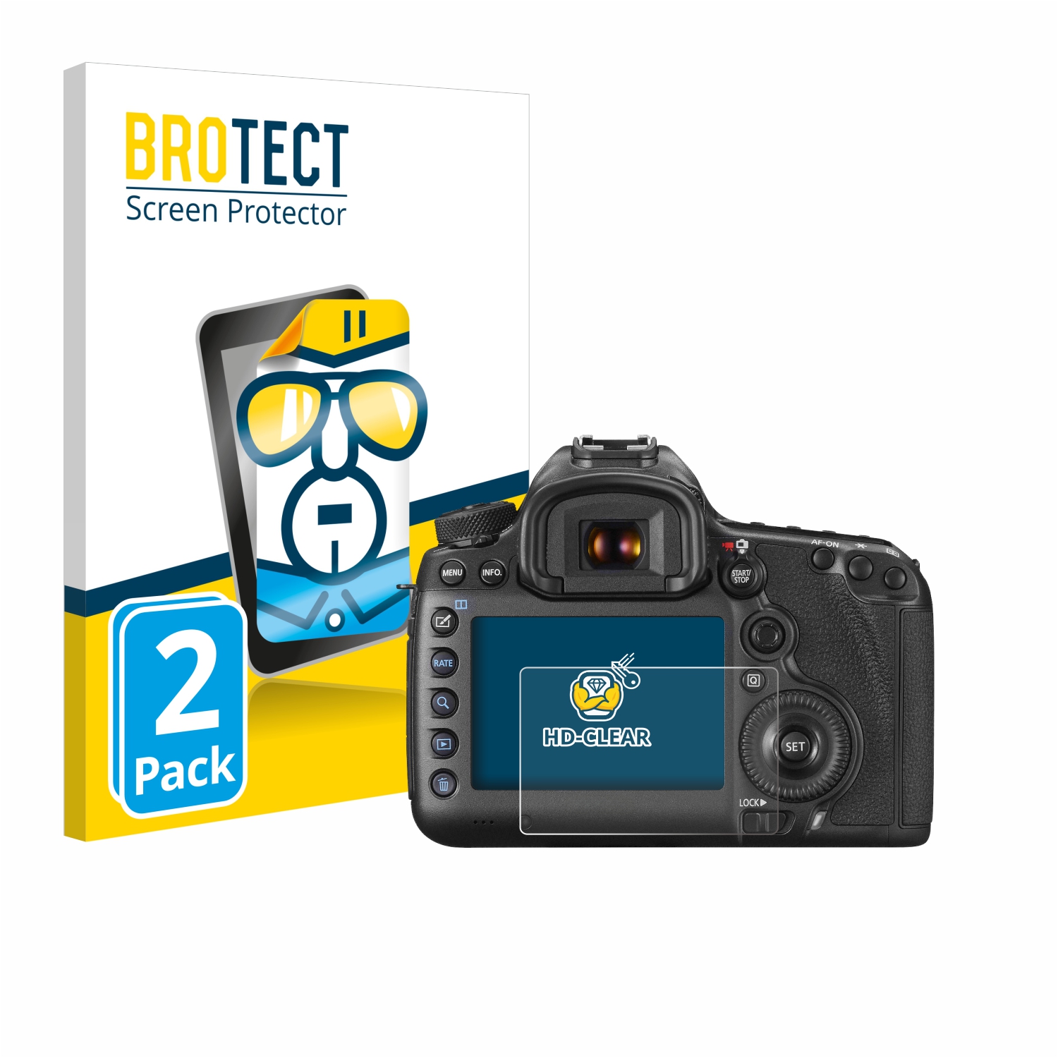 2x BROTECT Displayschutz-Folie pro Canon EOS 5DS R