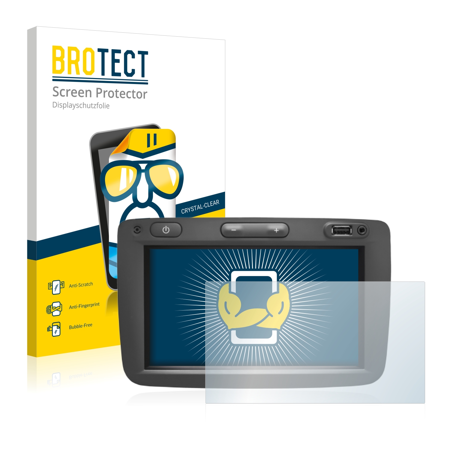 2x BROTECT Displayschutz-Folie pro Dacia Media Nav