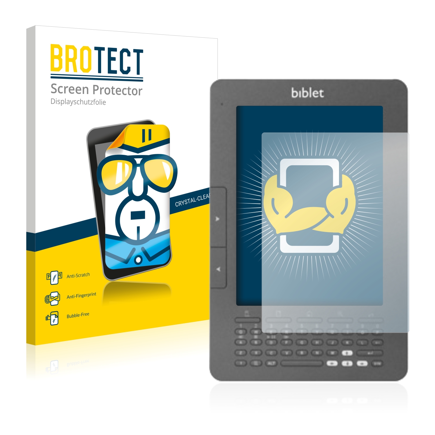 2x BROTECT Displayschutz-Folie pro Biblet eBook Reader