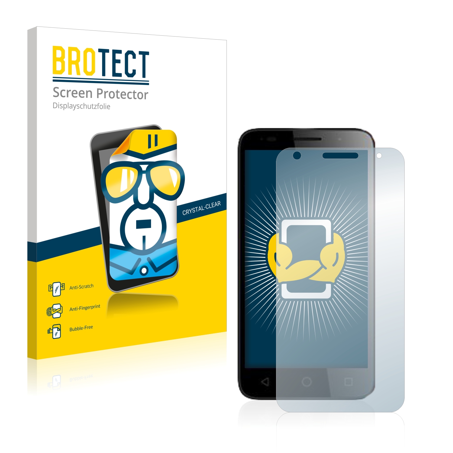 2x BROTECT Displayschutz-Folie pro Alcatel Pixi 3 (5.0) 4G