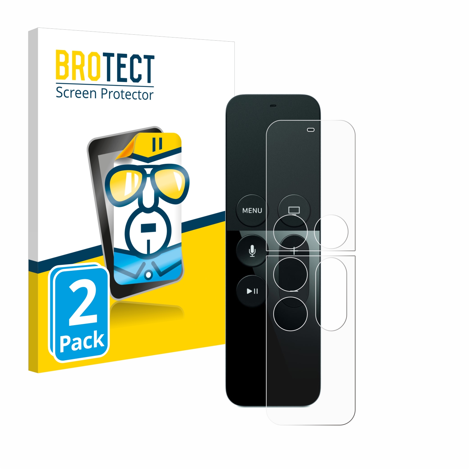2x BROTECT Displayschutz-Folie pro Apple Remote Control Apple TV 4