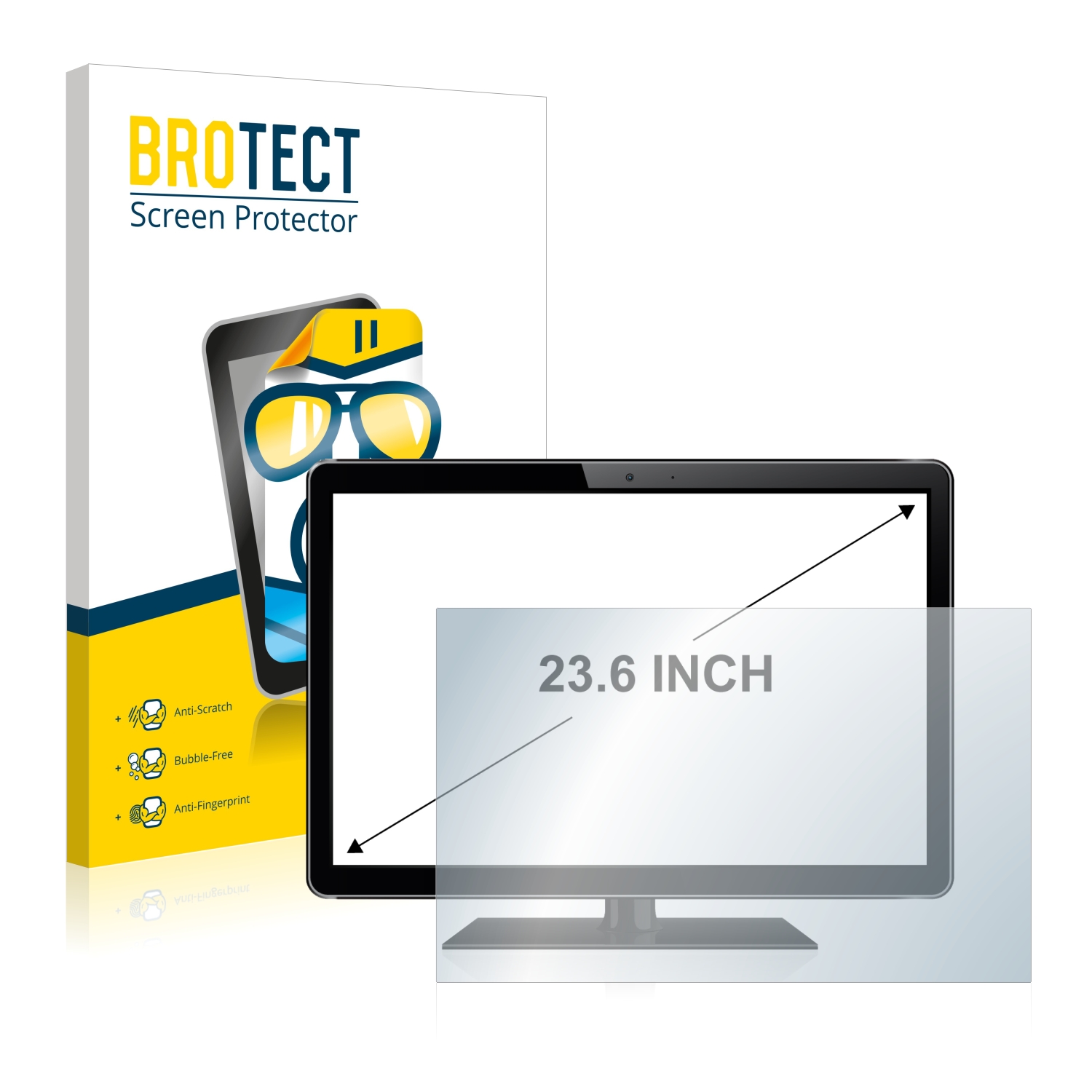 2x BROTECT Displayschutz-Folie pro dotykový panel s 2.4 palcovým displejem [36.98 mm x 49.29 mm, 4:3]