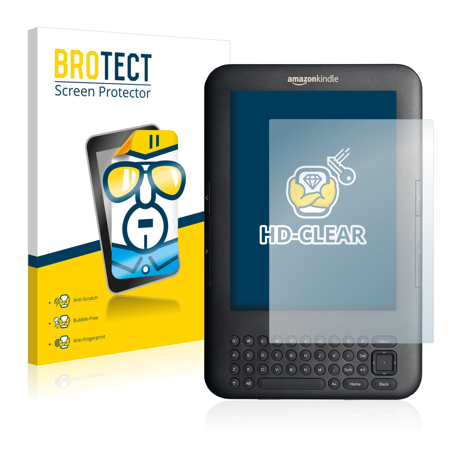 2x BROTECT Displayschutz-Folie pro Amazon Kindle 3