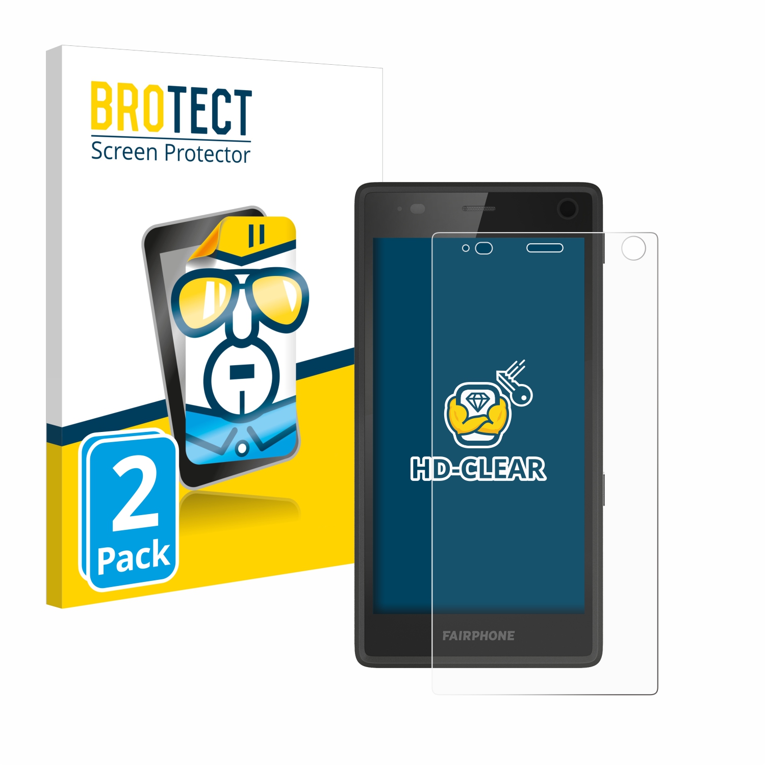 2x BROTECT Displayschutz-Folie pro Fairphone 2
