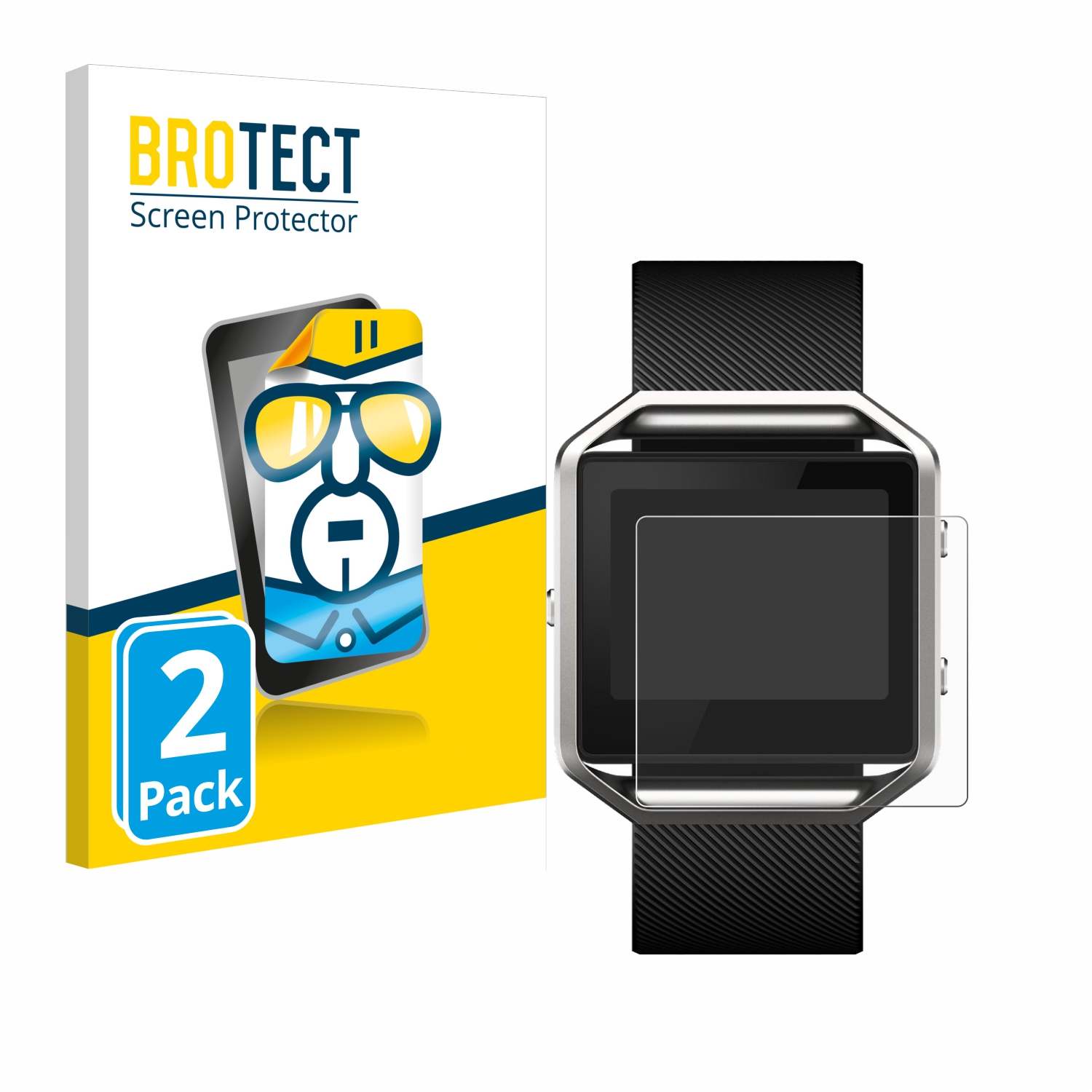 2x BROTECT Displayschutz-Folie pro Fitbit Blaze