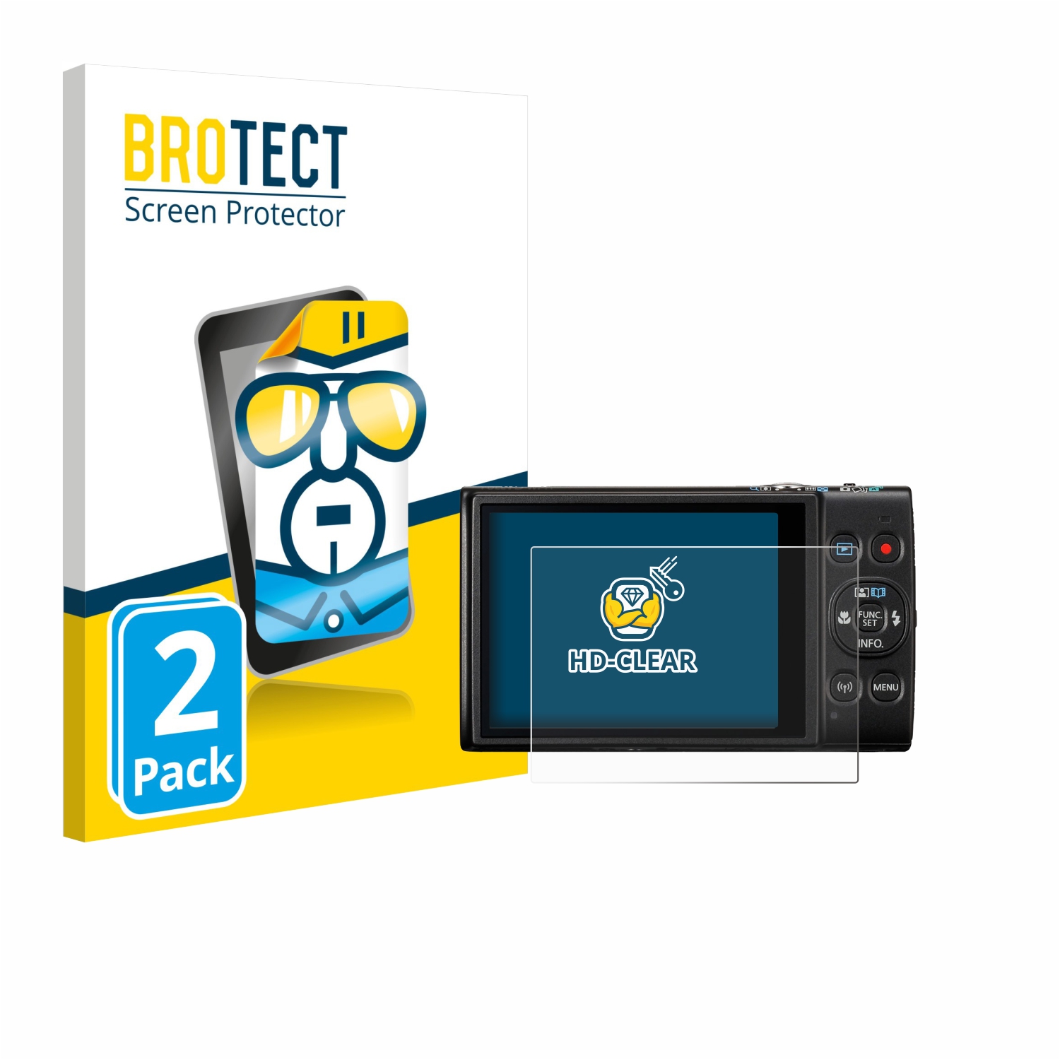 2x BROTECT Displayschutz-Folie pro Canon Digital Ixus 285 hs