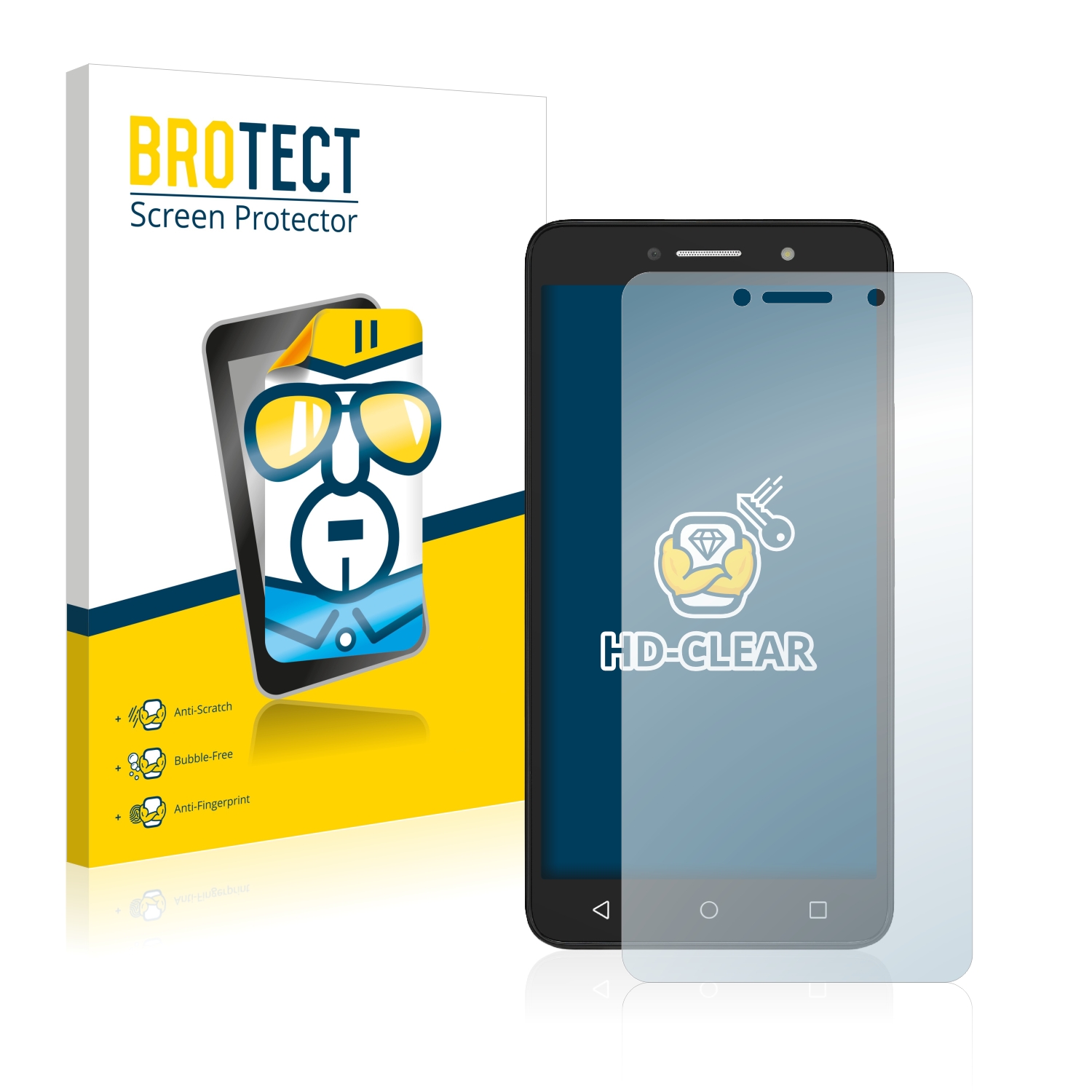 2x BROTECT Displayschutz-Folie pro Alcatel Pixi 4 (6.0)