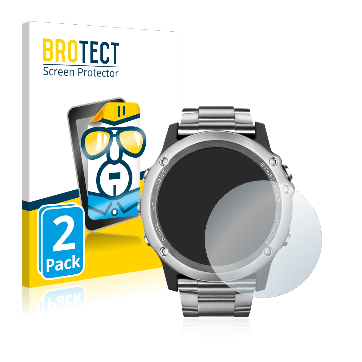 2x BROTECT Displayschutz-Folie pro Garmin Fenix 3 Saphir