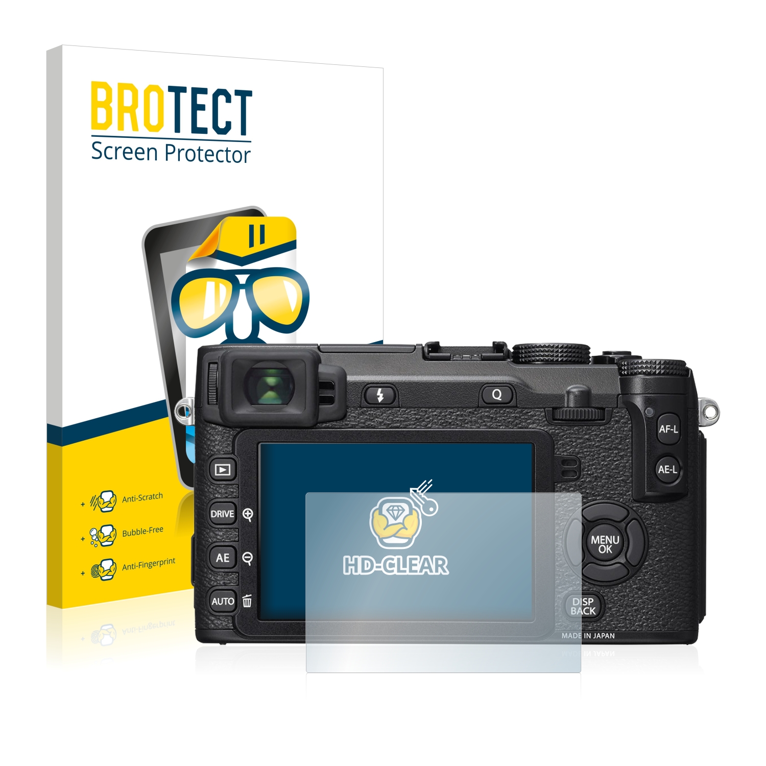 2x BROTECT Displayschutz-Folie pro Fujifilm X-E2S