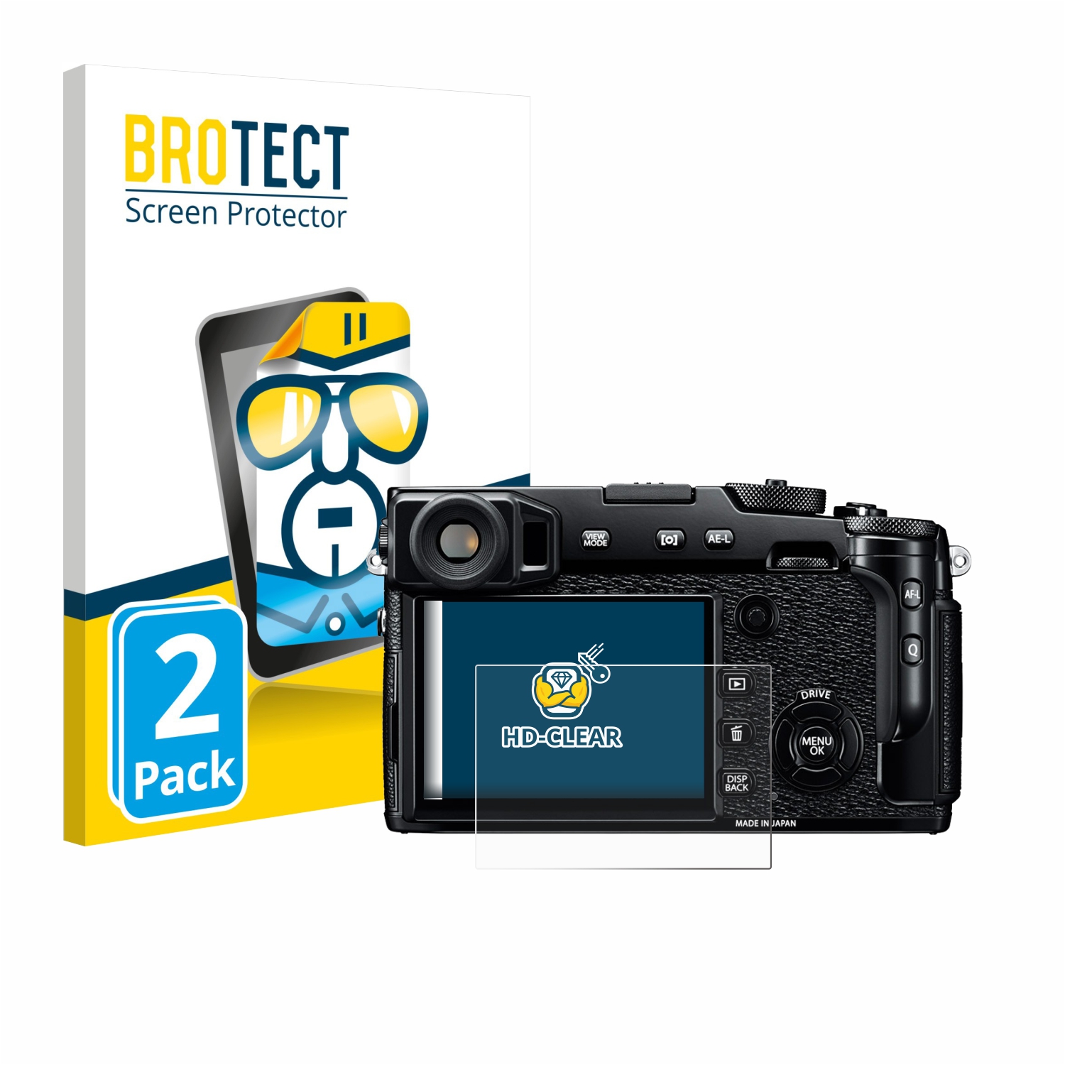 2x BROTECT Displayschutz-Folie pro Fujifilm X-Pro2