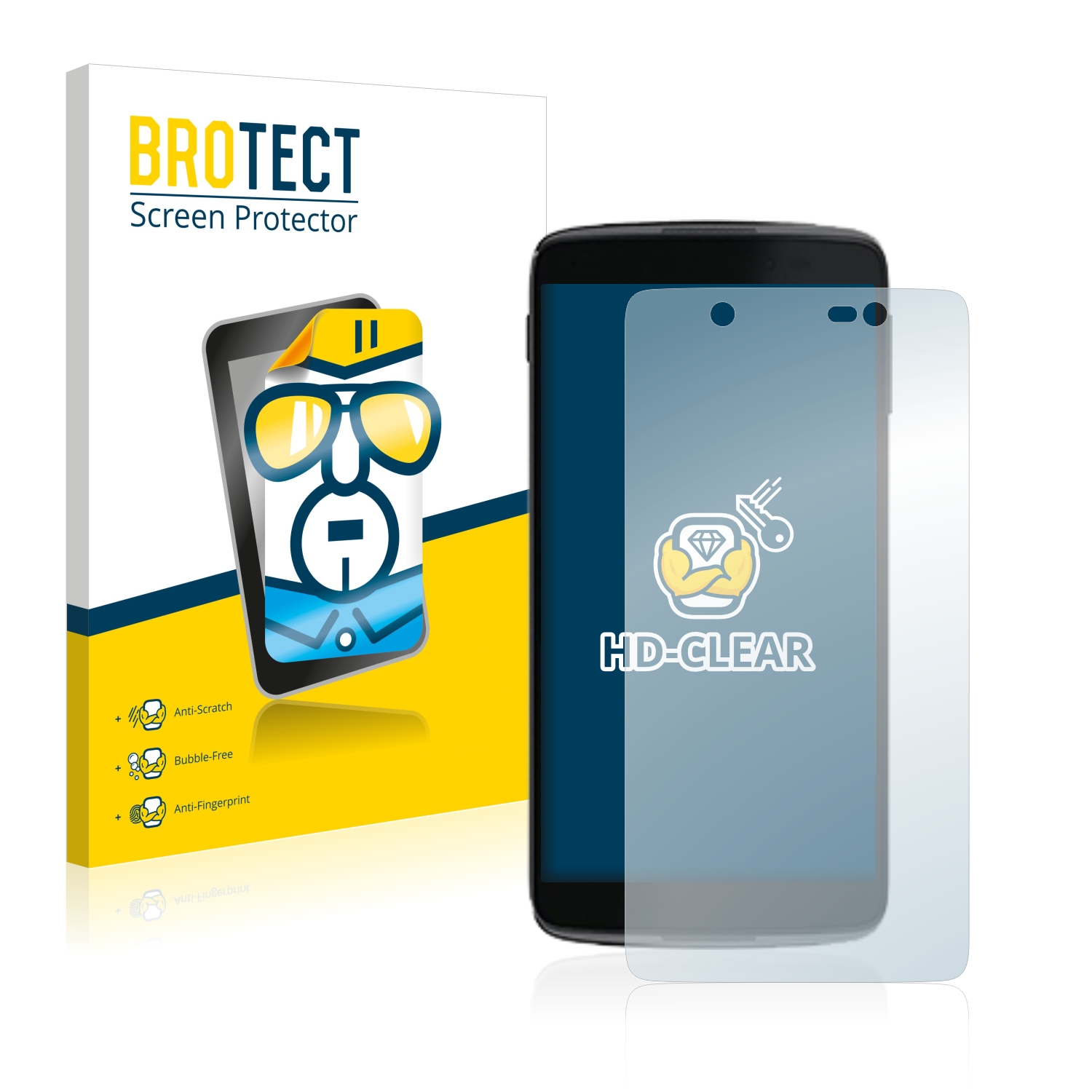 2x BROTECT Displayschutz-Folie pro Alcatel One Touch Idol 4