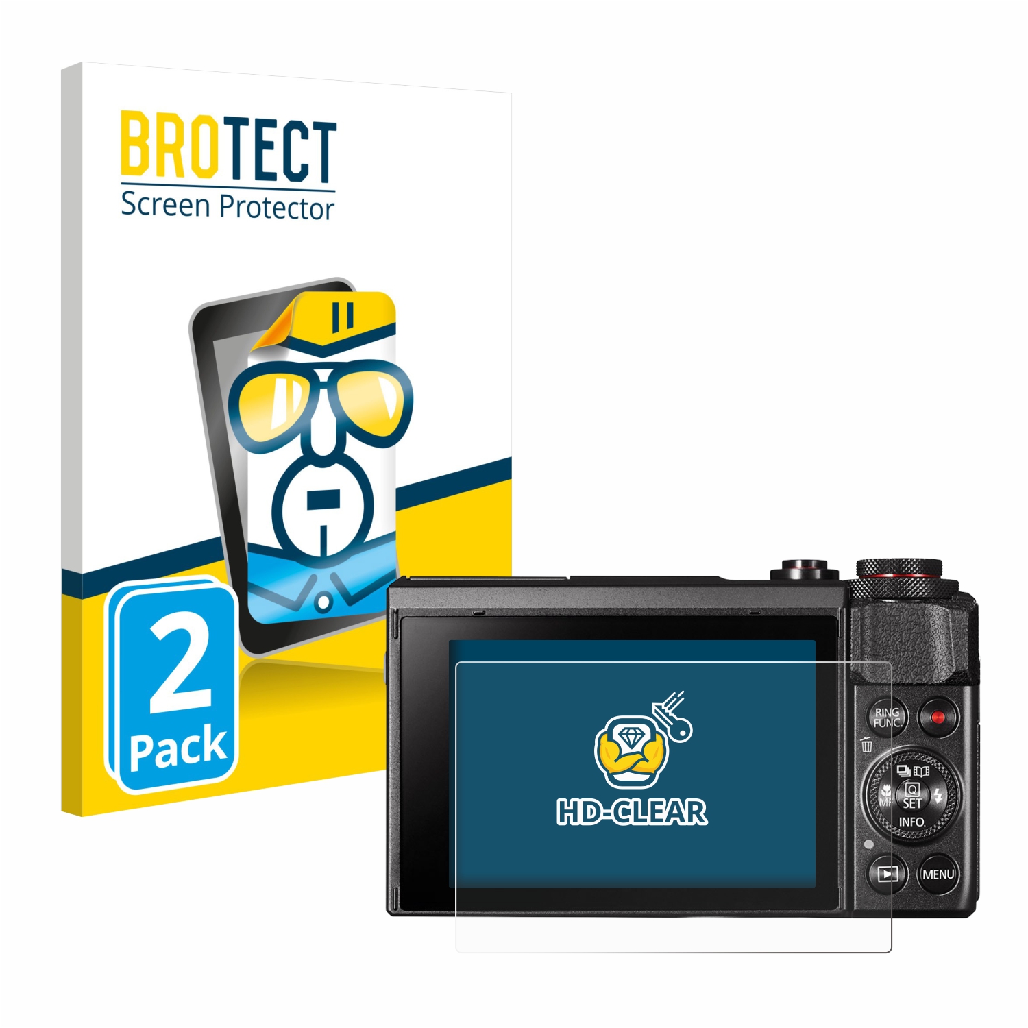2x BROTECT Displayschutz-Folie pro Canon PowerShot G7 X Mark II