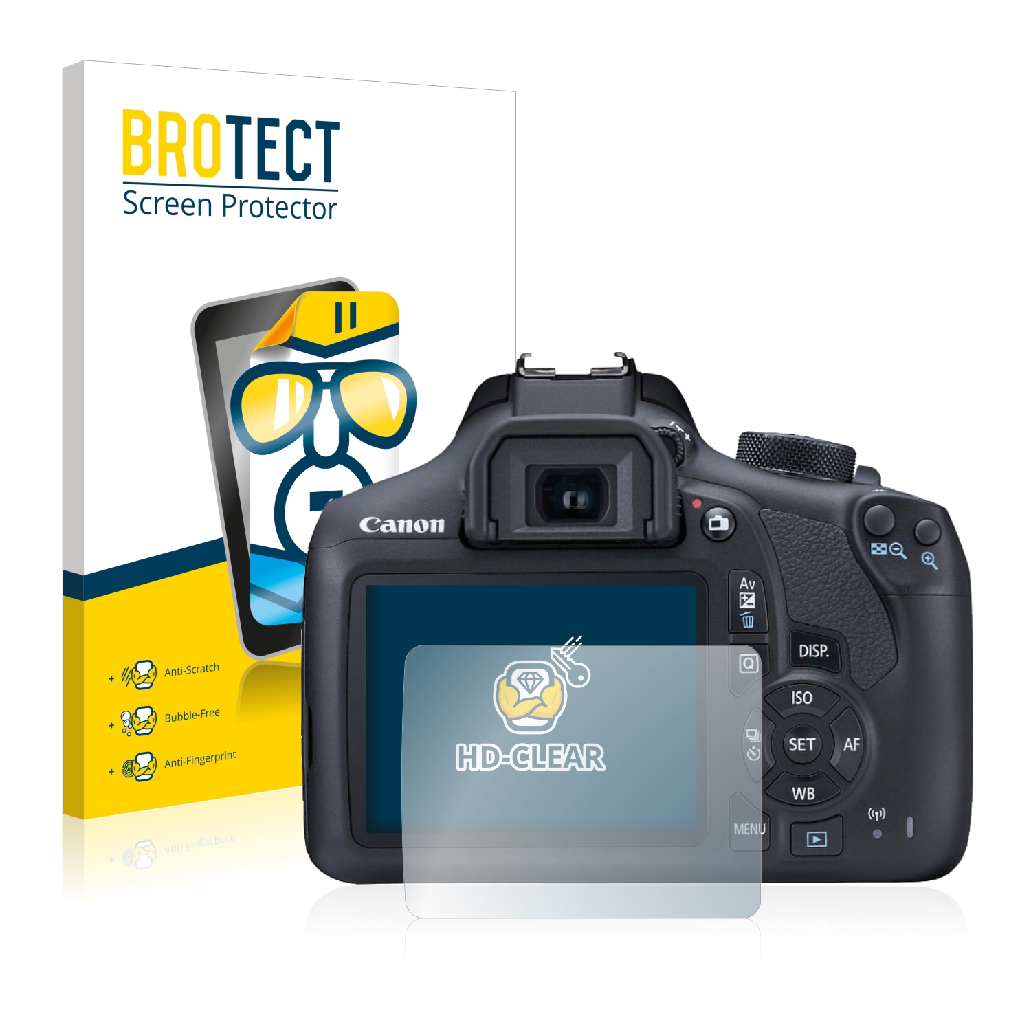 2x BROTECT Displayschutz-Folie pro Canon EOS 1300D