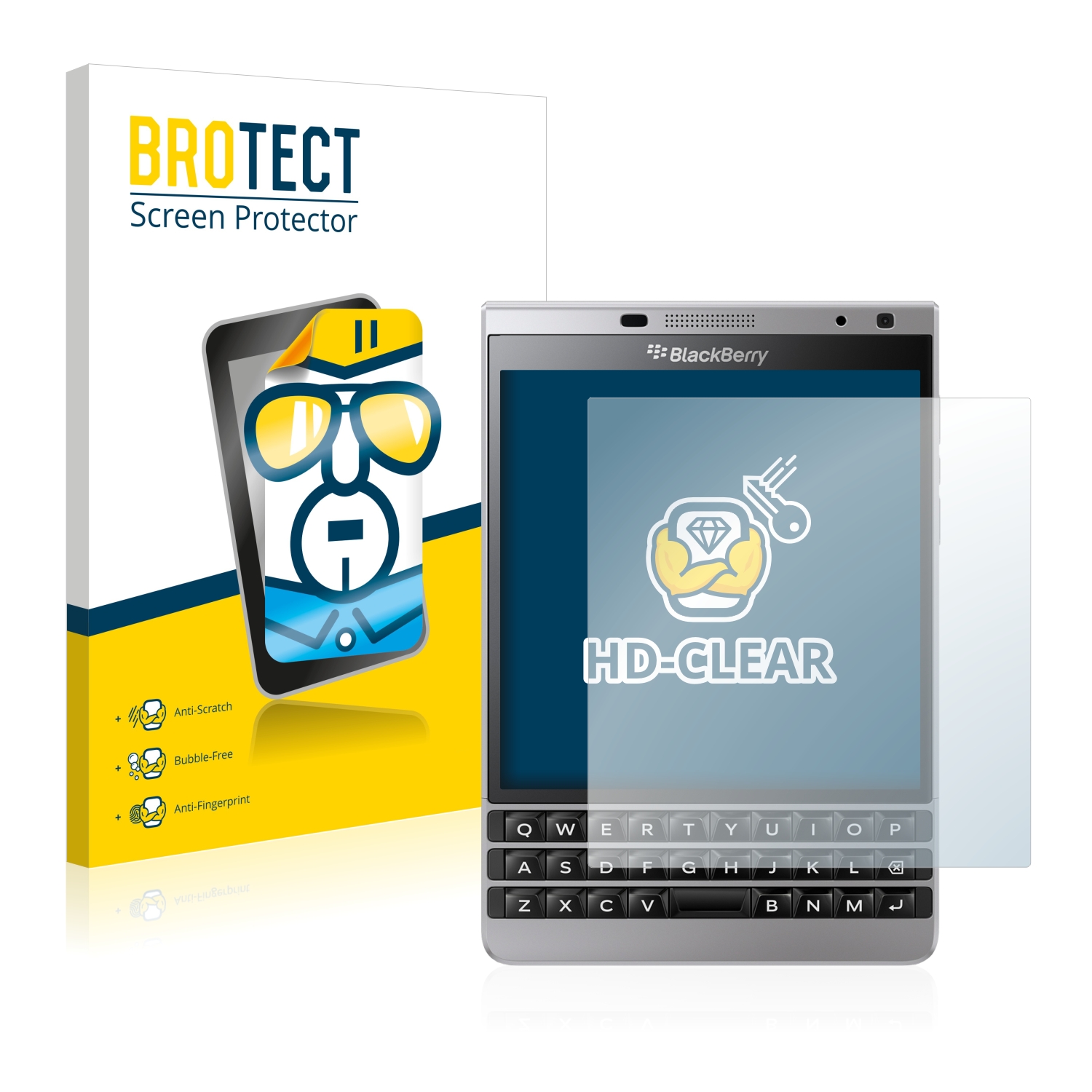 2x BROTECT Displayschutz-Folie pro BlackBerry Passport Silver Edition