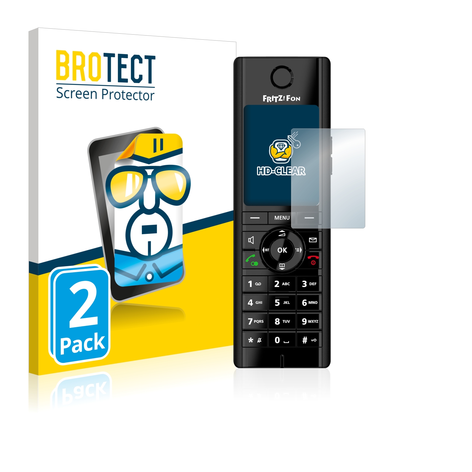 2x BROTECT Displayschutz-Folie pro AVM Fritz!Fon C5