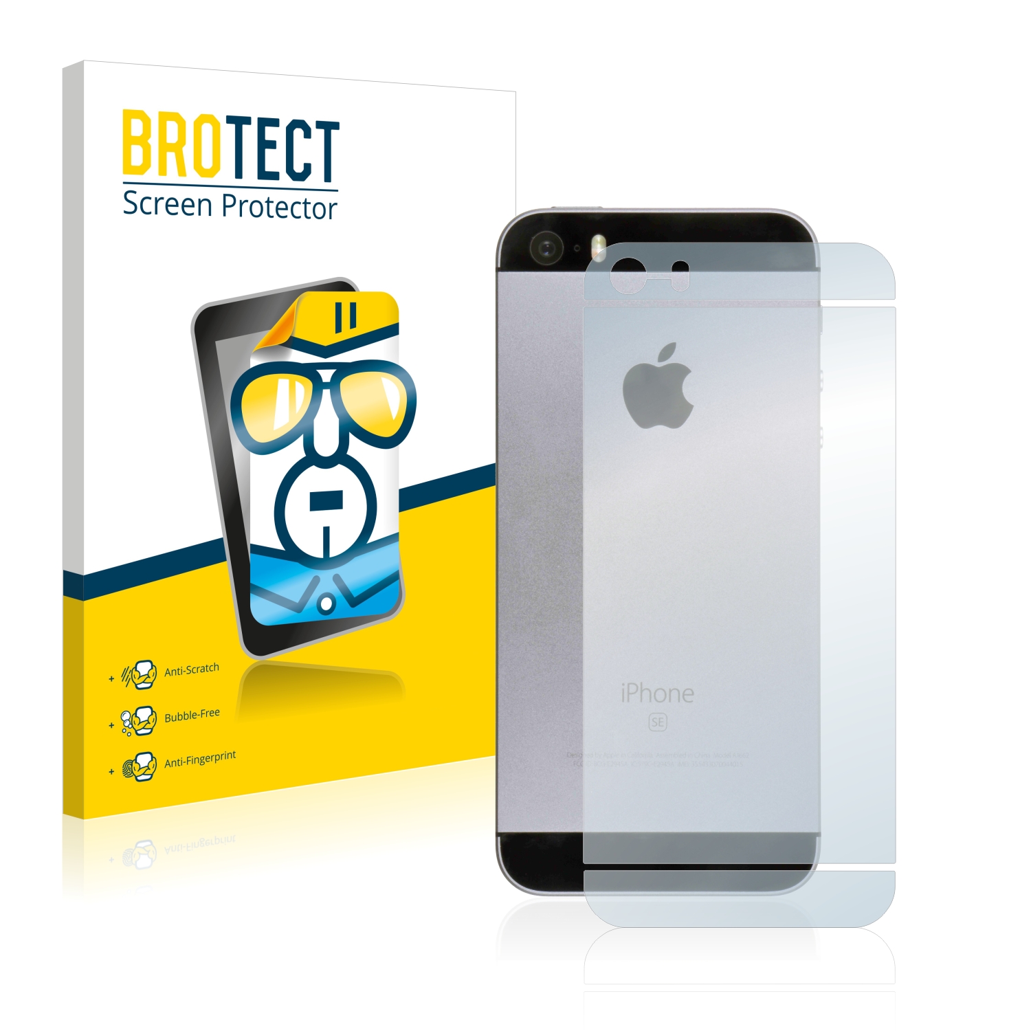 2x BROTECT Displayschutz-Folie pro Apple iPhone SE 2016 zadní strana (celá plocha)