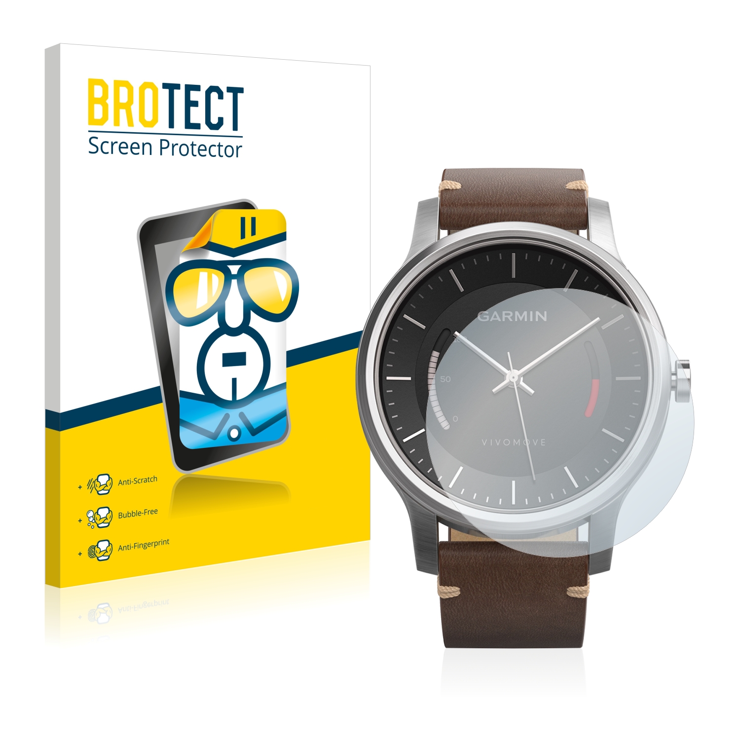 2x BROTECT Displayschutz-Folie pro Garmin vivomove