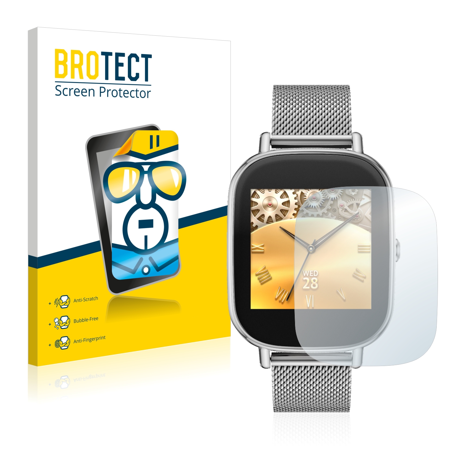 2x BROTECT Displayschutz-Folie pro ASUS ZenWatch 2 1.45