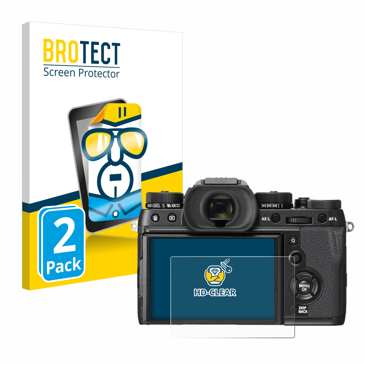 2x BROTECT Displayschutz-Folie pro Fujifilm X-T2