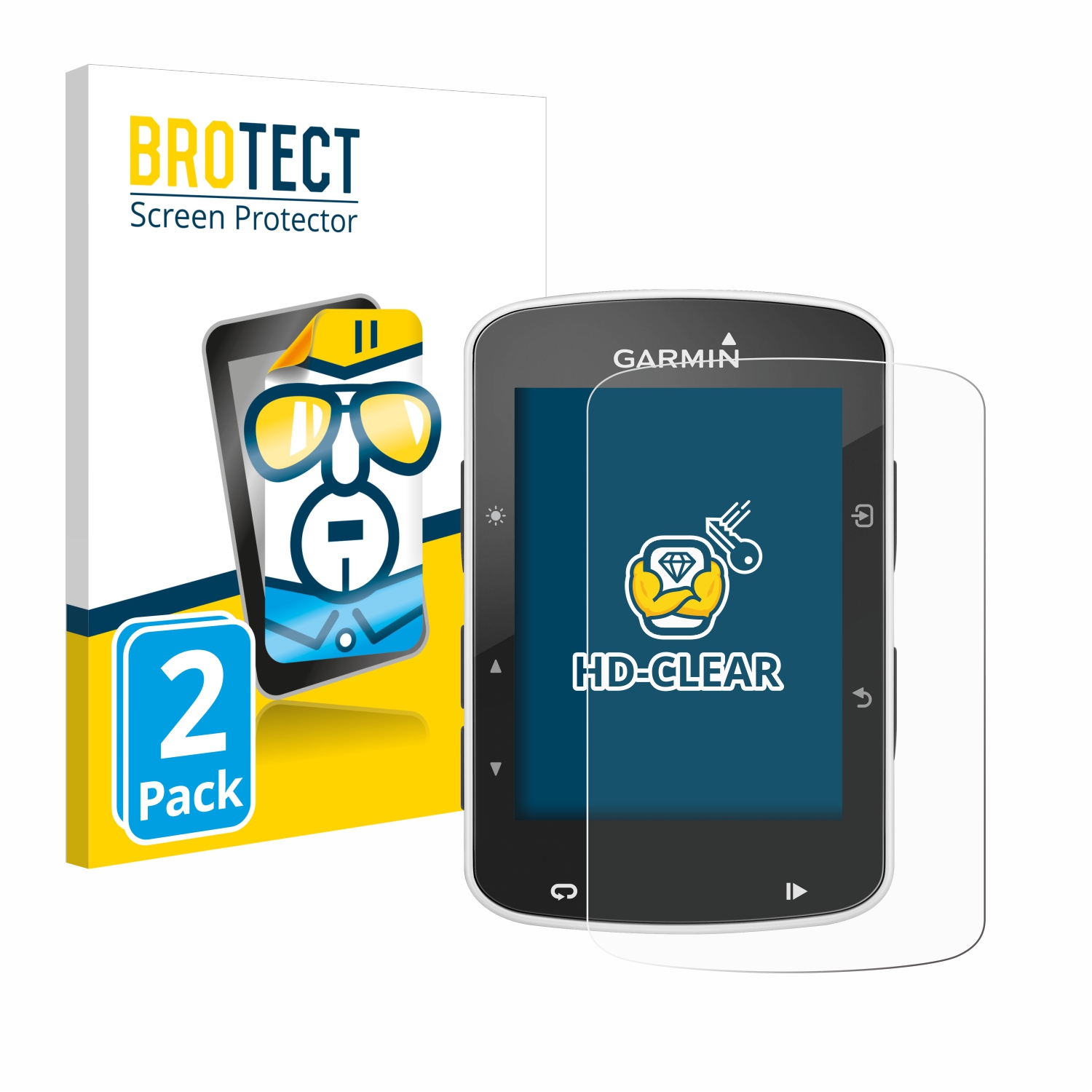 2x BROTECT Displayschutz-Folie pro Garmin Edge 820