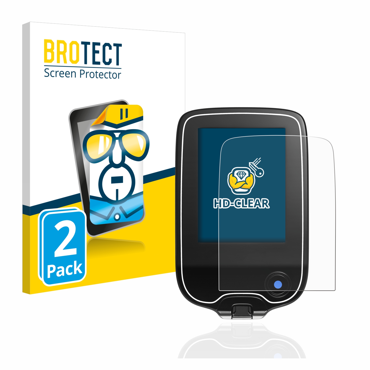 2x BROTECT Displayschutz-Folie pro Freestyle Libre