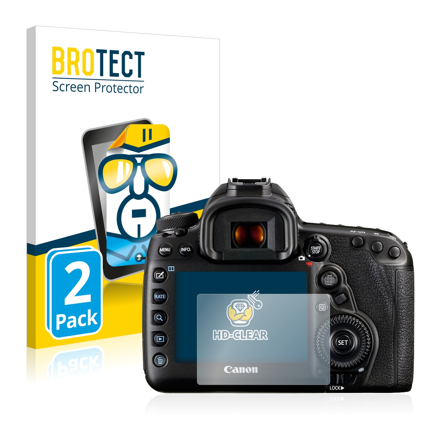 2x BROTECT Displayschutz-Folie pro Canon EOS 5D Mark IV