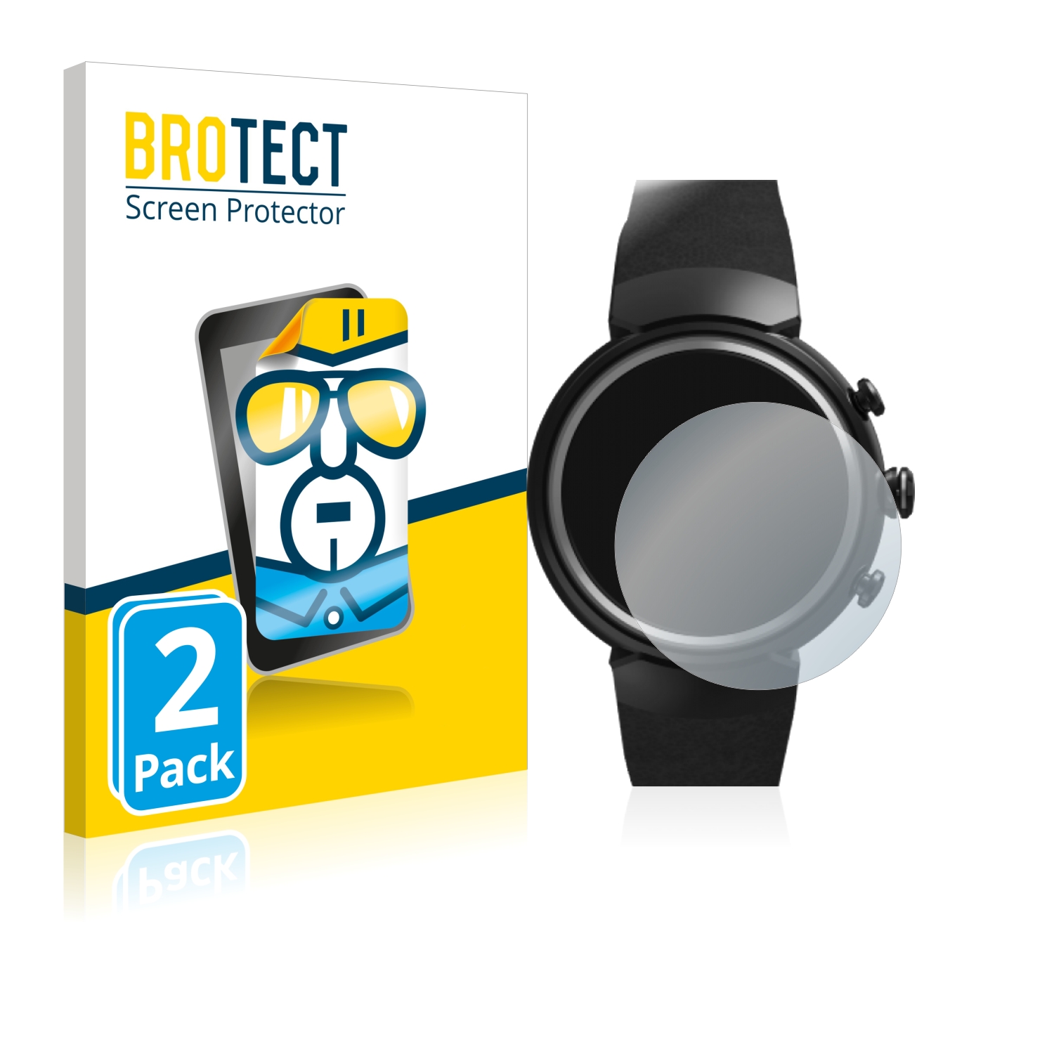 2x BROTECT Displayschutz-Folie pro ASUS ZenWatch 3 1.39