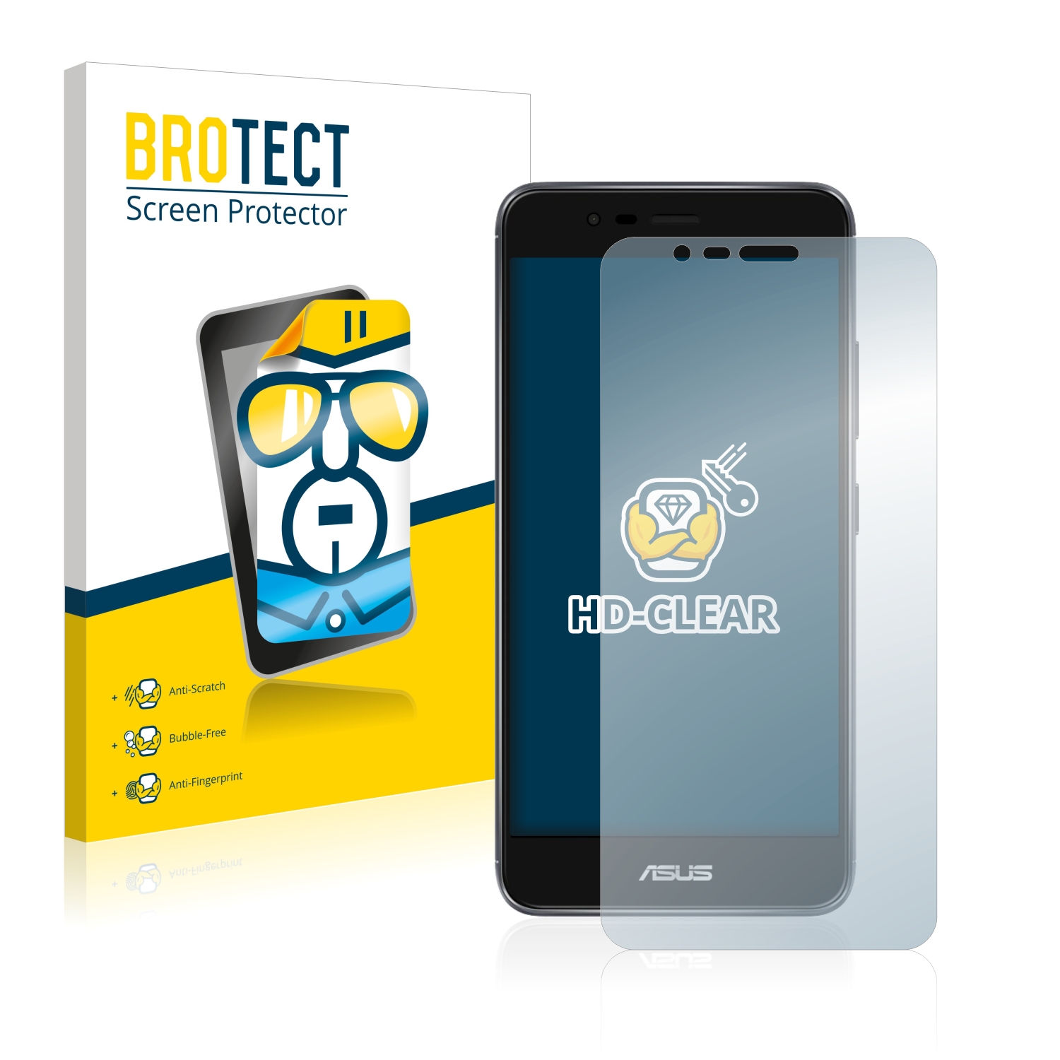 2x BROTECT Displayschutz-Folie pro ASUS ZenFone 3 Max ZC520TL