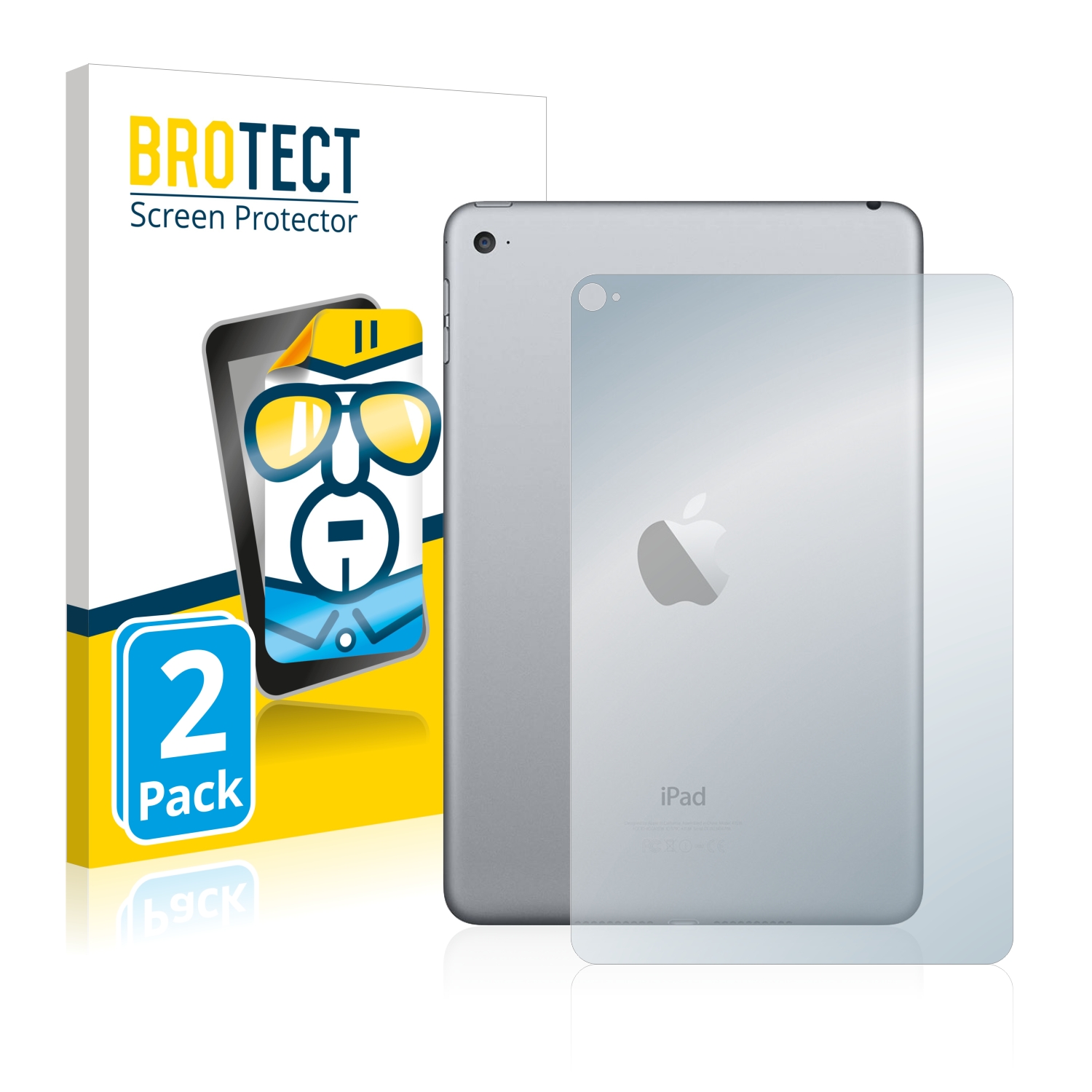 2x BROTECT Displayschutz-Folie pro Apple iPad Mini 4 2015 (zadní strana)