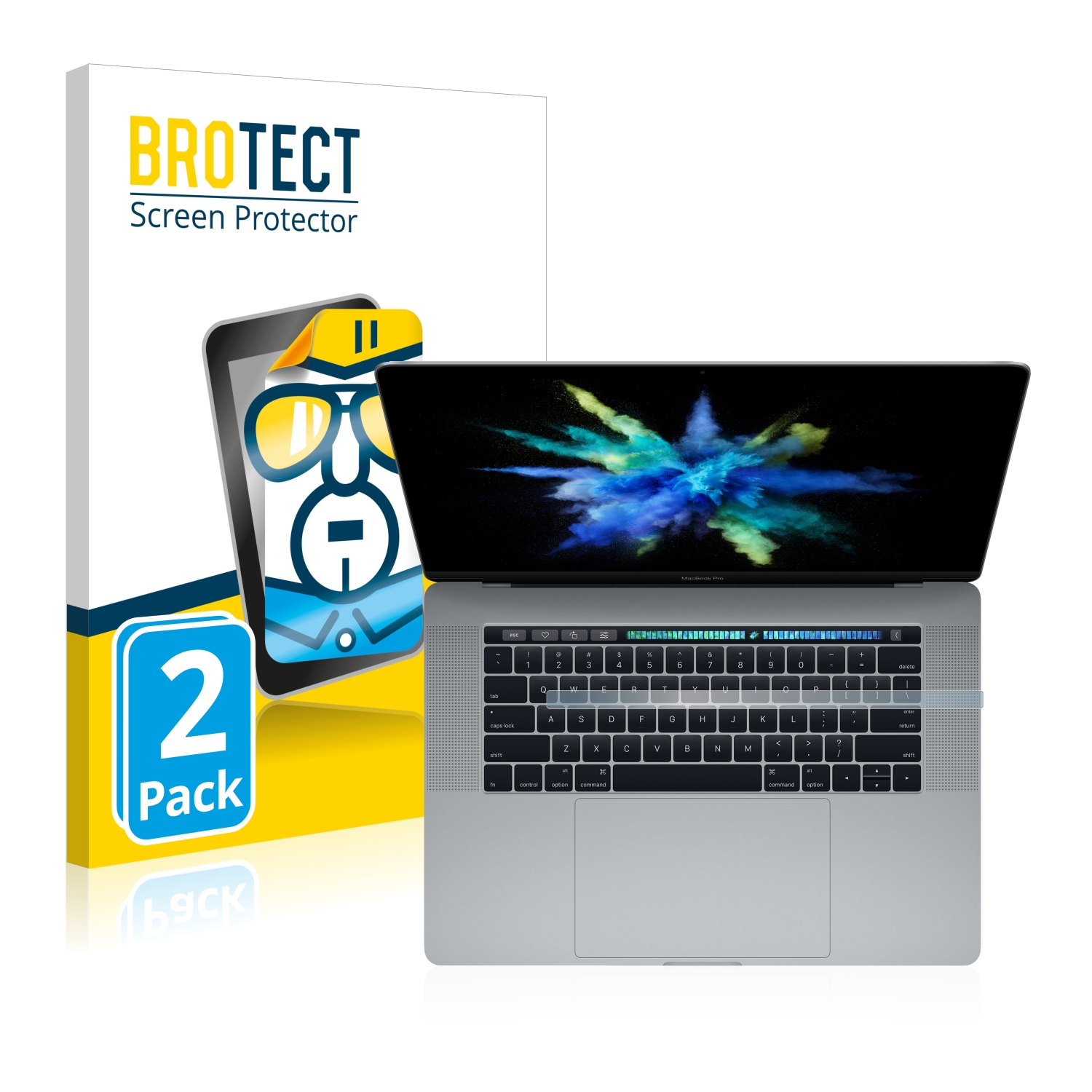 2x BROTECT Displayschutz-Folie pro Apple MacBook Pro 15 2017 (pouze Touch Bar)