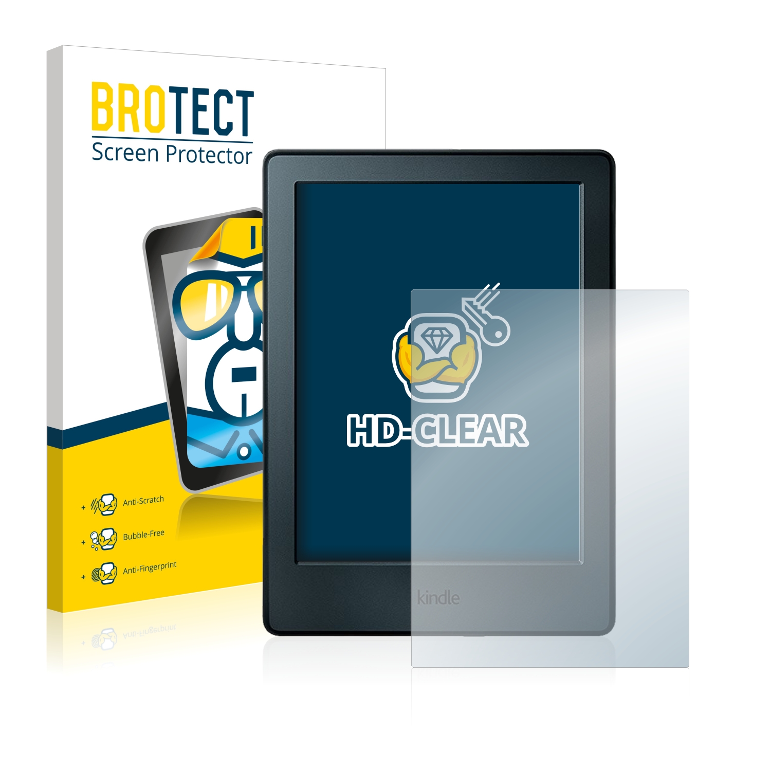2x BROTECT Displayschutz-Folie pro Amazon Kindle 2016 (8. Gen.)