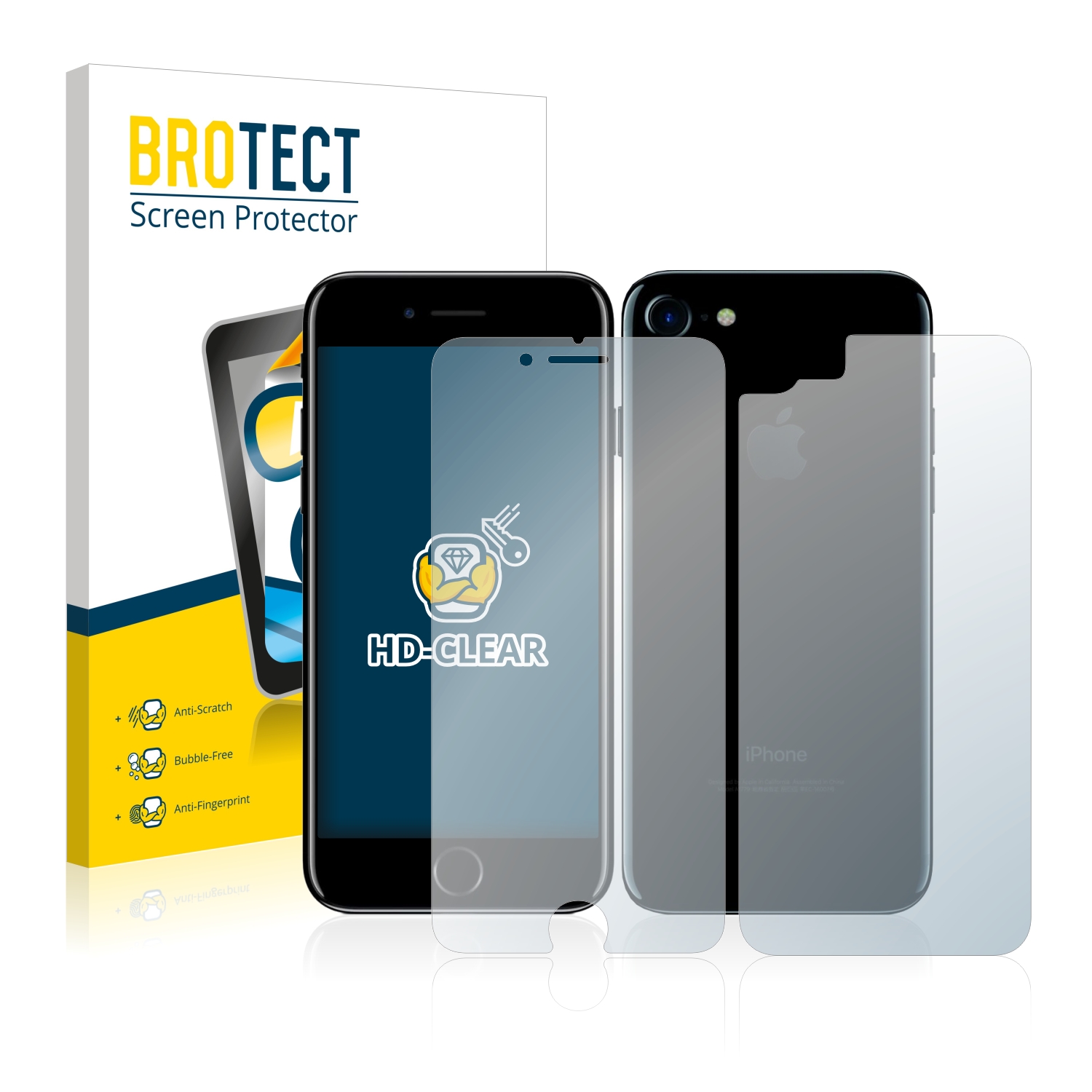 2x BROTECT Displayschutz-Folie pro Apple iPhone 7 (displej+zadní strana)