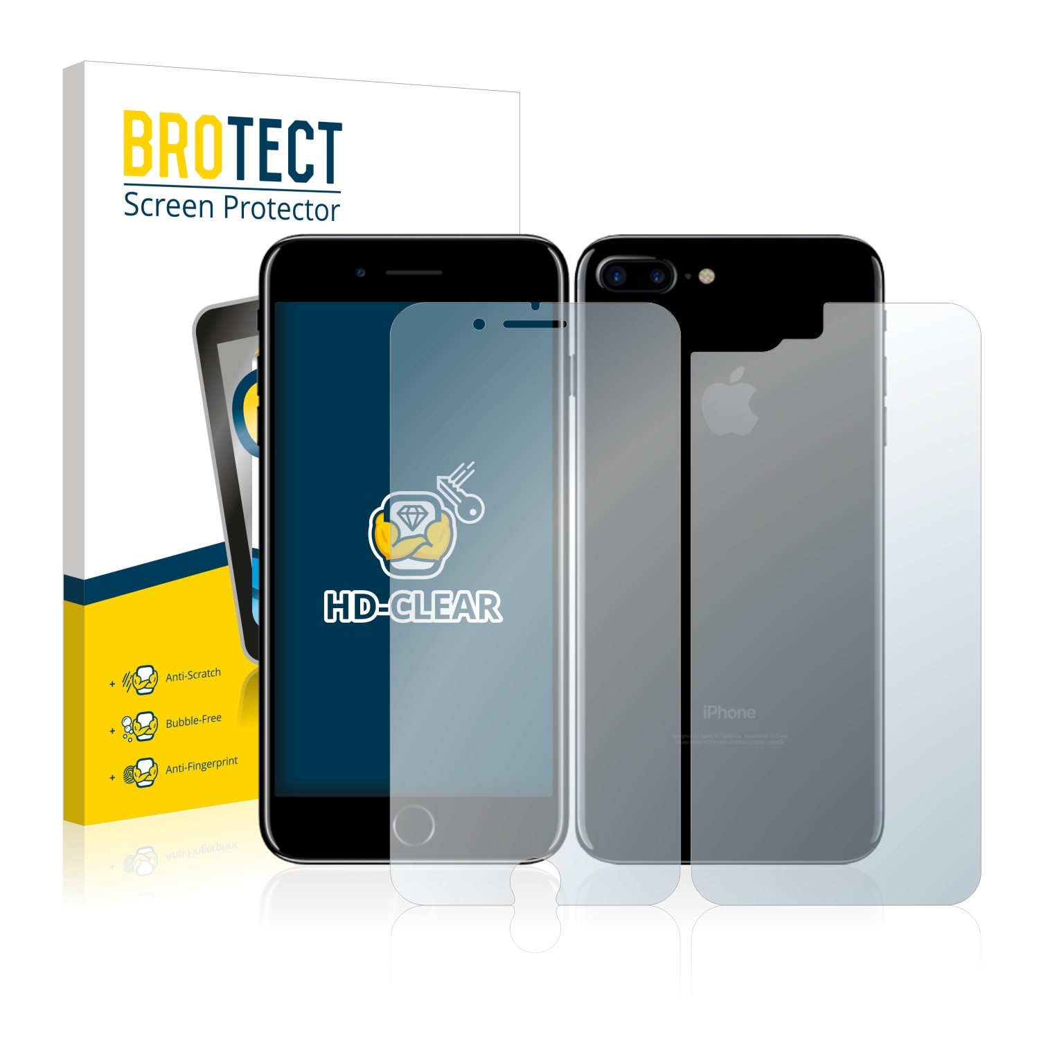 2x BROTECT Displayschutz-Folie pro Apple iPhone 7 Plus (displej+zadní strana)