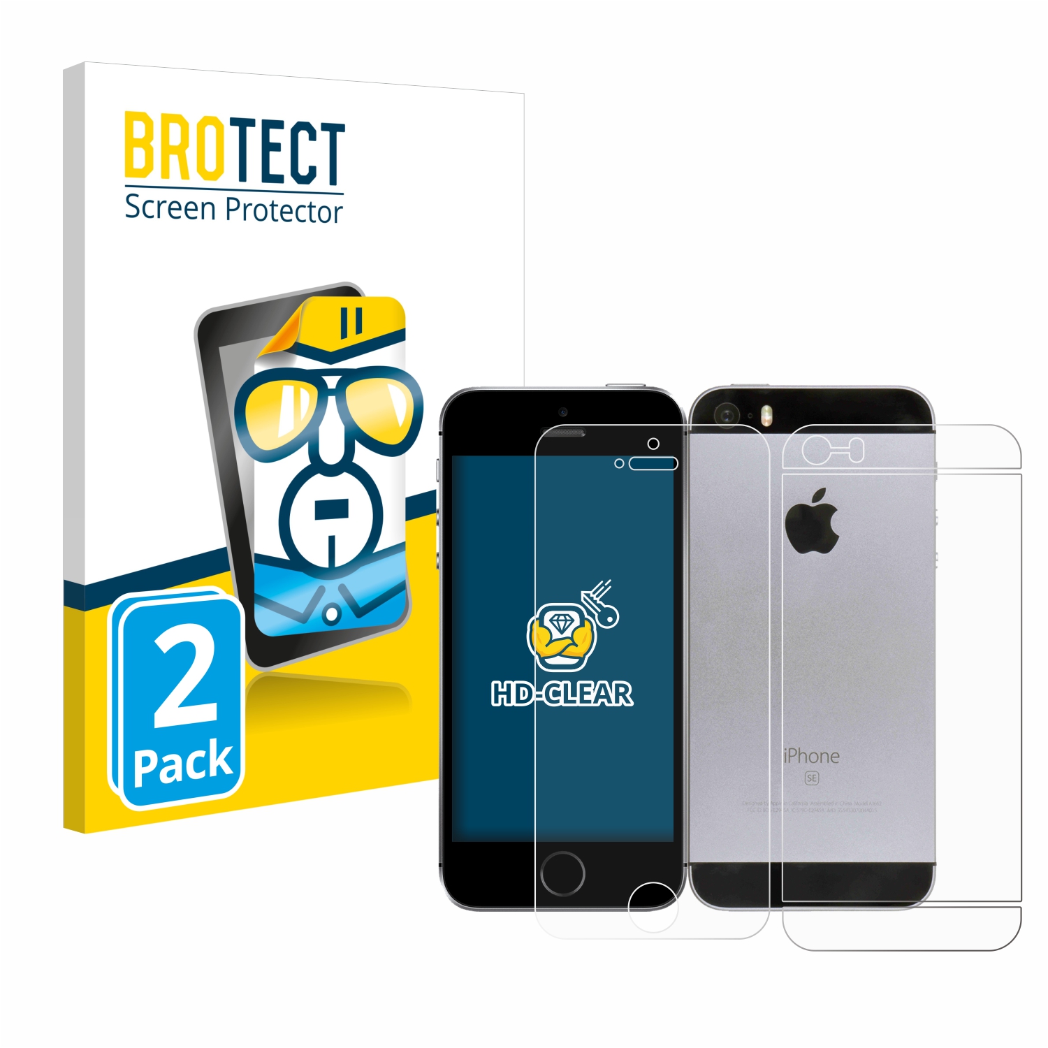 2x BROTECT Displayschutz-Folie pro Apple iPhone SE 2016 (displej+zadní strana)