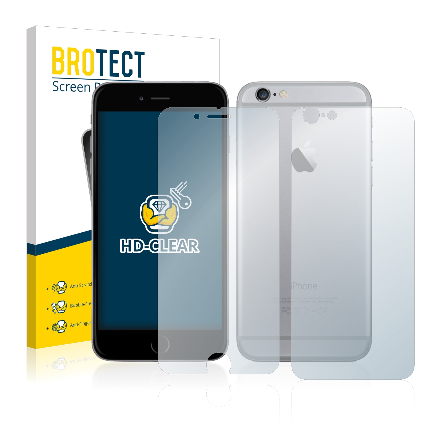 2x BROTECT Displayschutz-Folie pro Apple iPhone 6S (displej+zadní strana)