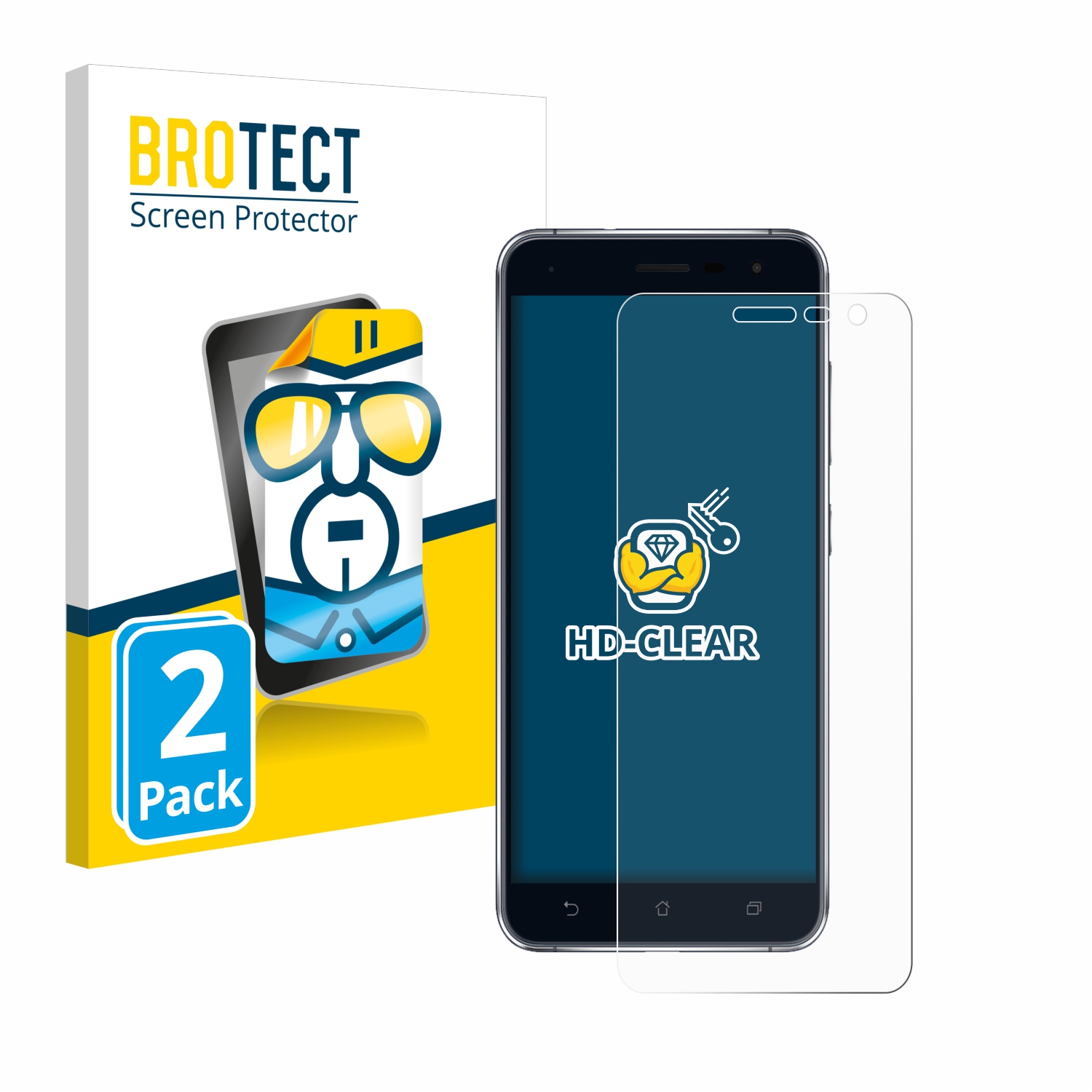 2x BROTECT Displayschutz-Folie pro ASUS ZenFone 3 ZE520KL