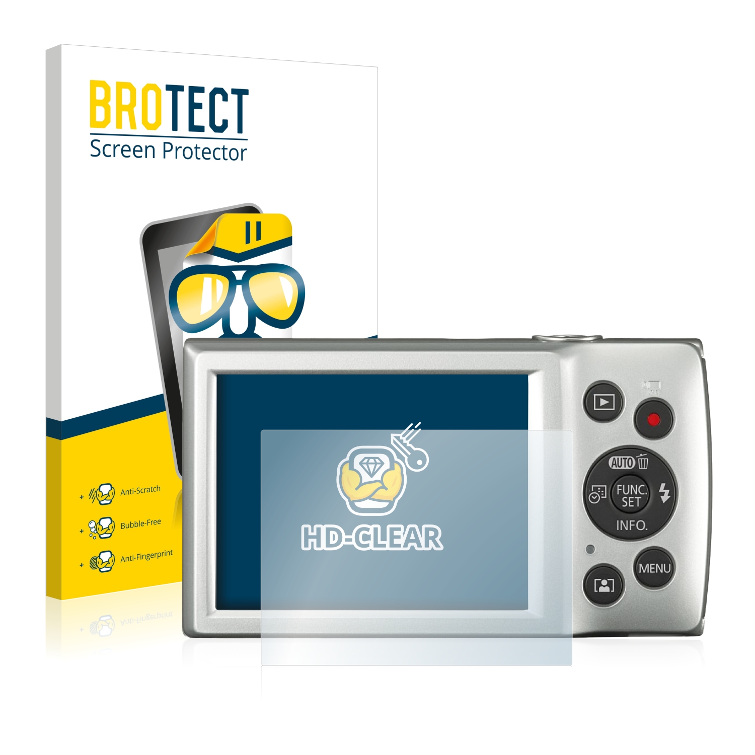 2x BROTECT Displayschutz-Folie pro Canon Digital Ixus 185