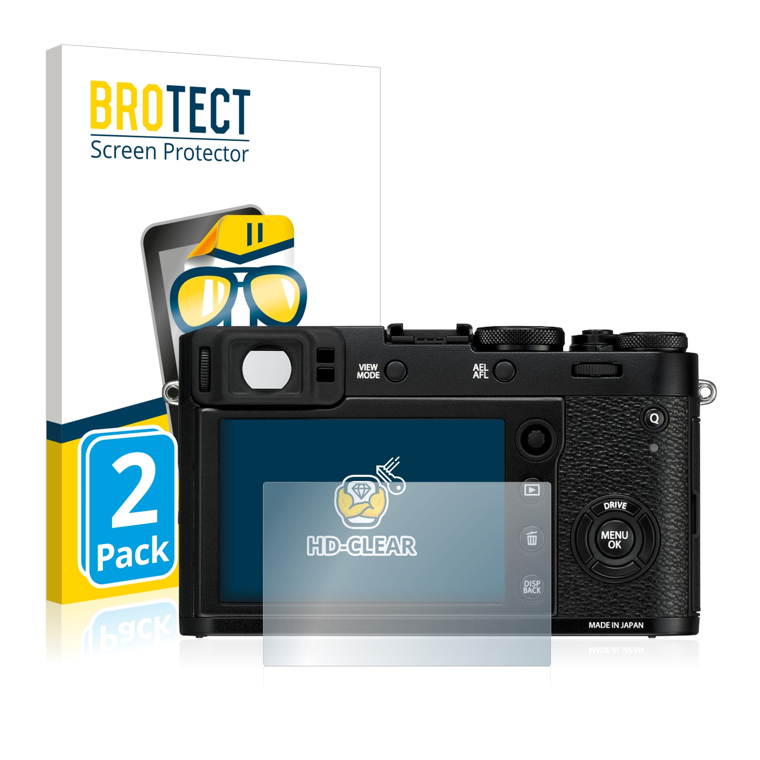 2x BROTECT Displayschutz-Folie pro Fujifilm X100F