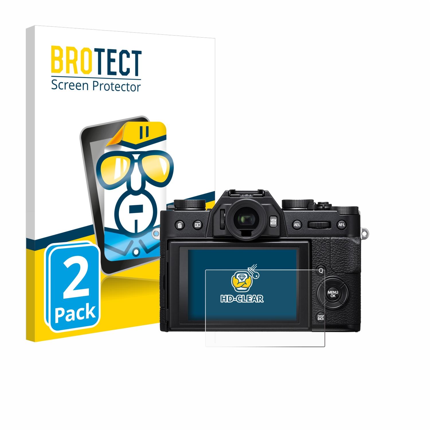 2x BROTECT Displayschutz-Folie pro Fujifilm X-T20