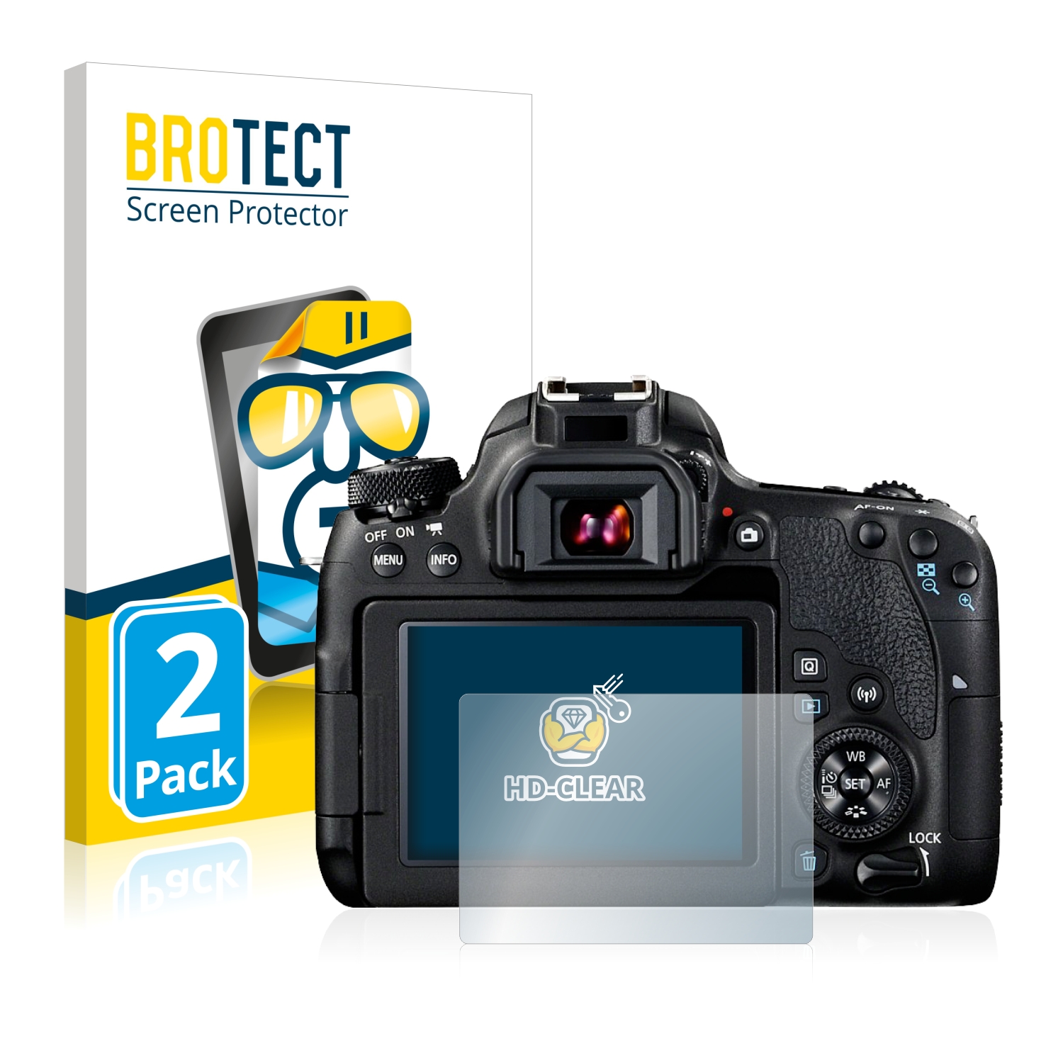 2x BROTECT Displayschutz-Folie pro Canon EOS 77D