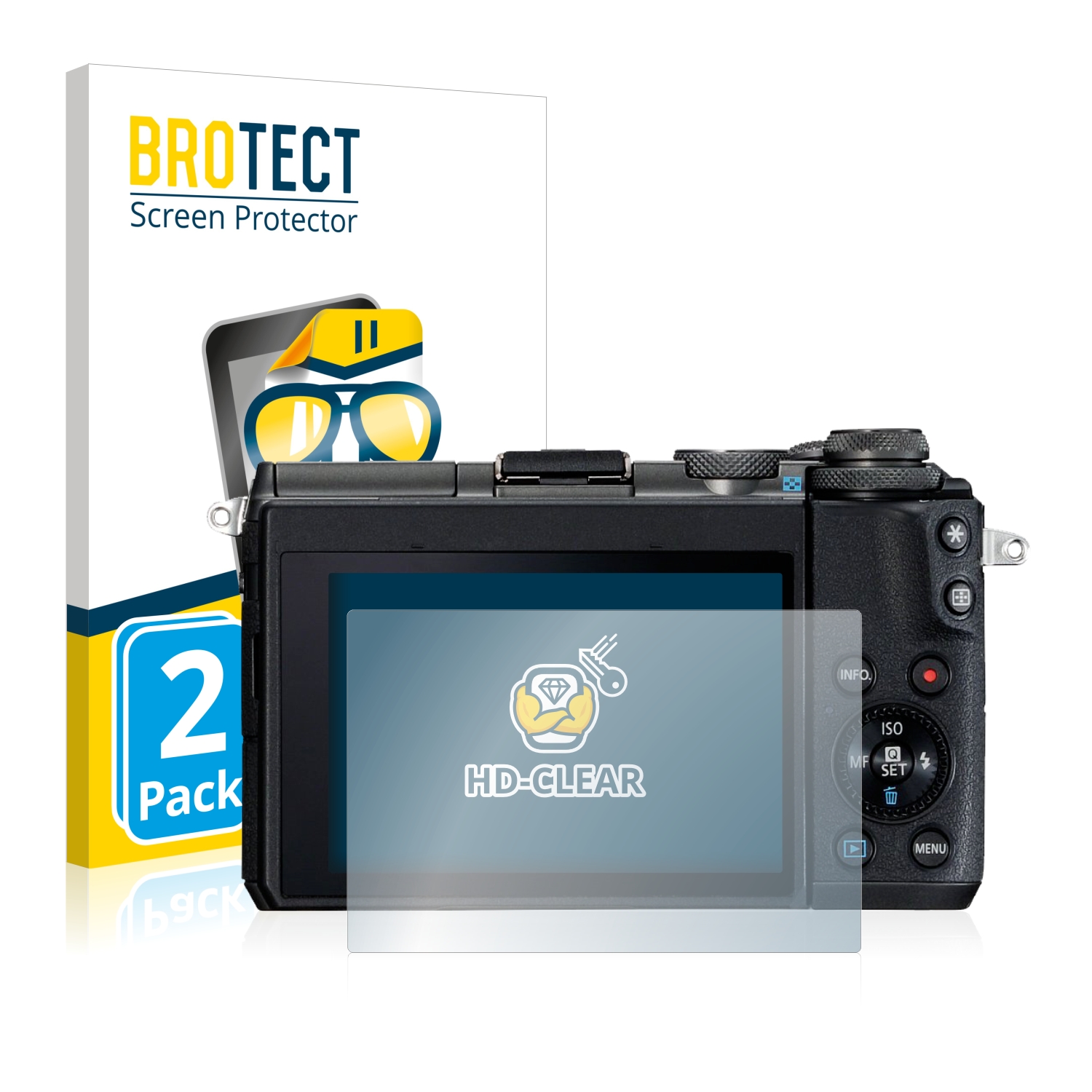 2x BROTECT Displayschutz-Folie pro Canon EOS M6